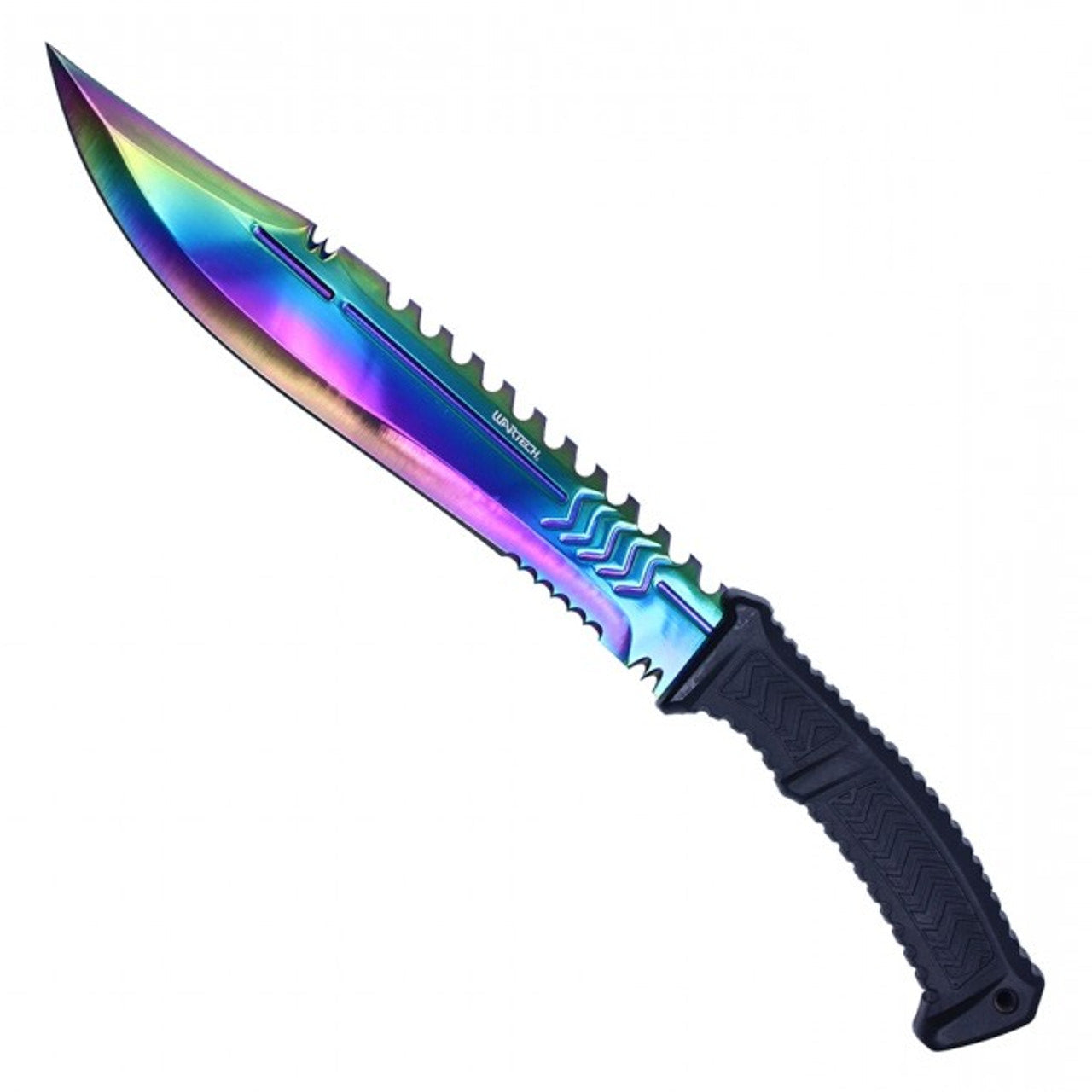 17” Two-Tone Fixed Blade Hunting Knife – Rainbow