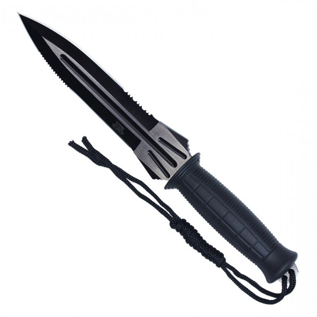 11 3/4” Two-Tone Fixed Blade Hunting Knife - Black