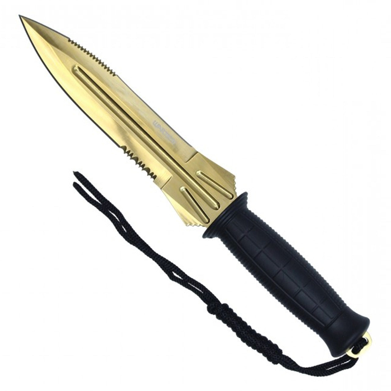 11 3/4” Two-Tone Fixed Blade Hunting Knife – Gold