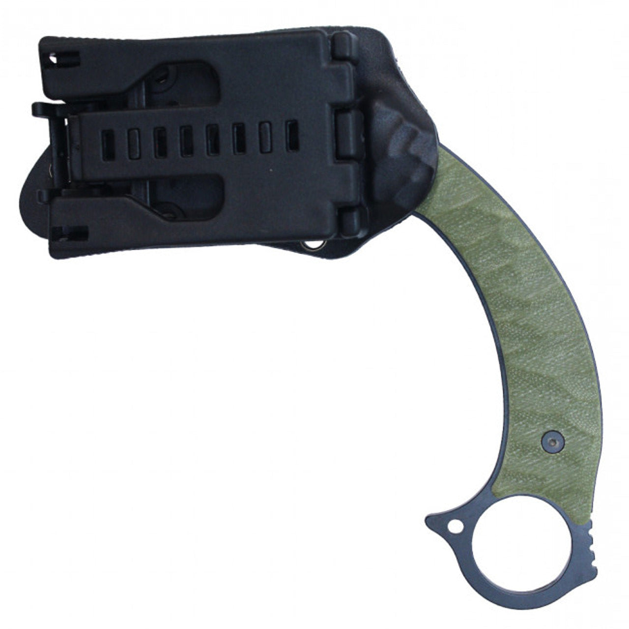 8" Tactical Green Karambit with Kydex Sheath