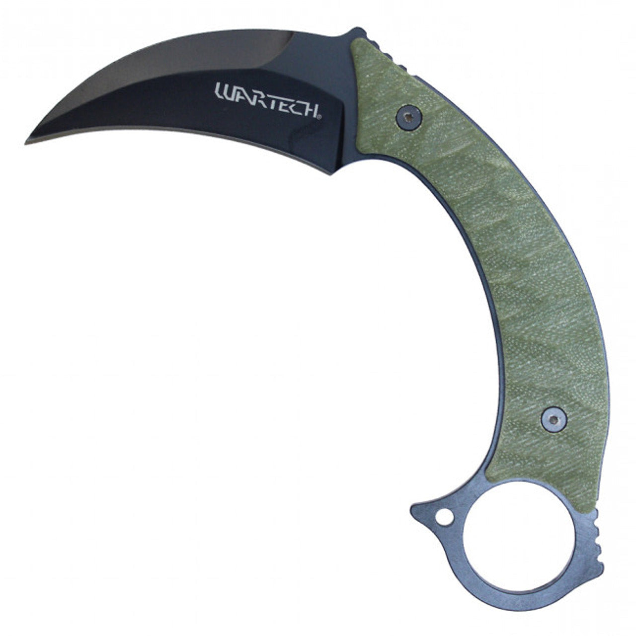 8" Tactical Green Karambit with Kydex Sheath
