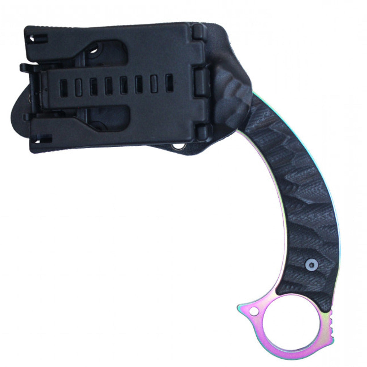 8" Full Tang Rainbow Karambit with Kydex Sheath
