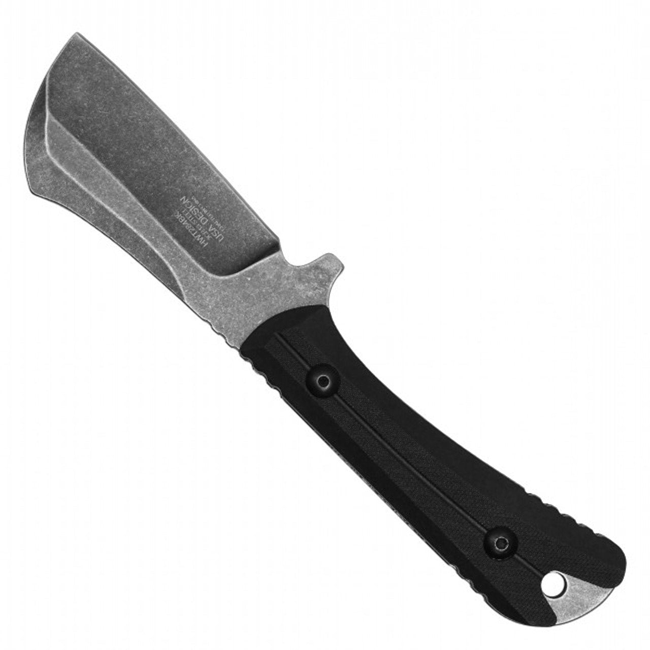 7.5" Black Stonewashed Fixed Blade Knife