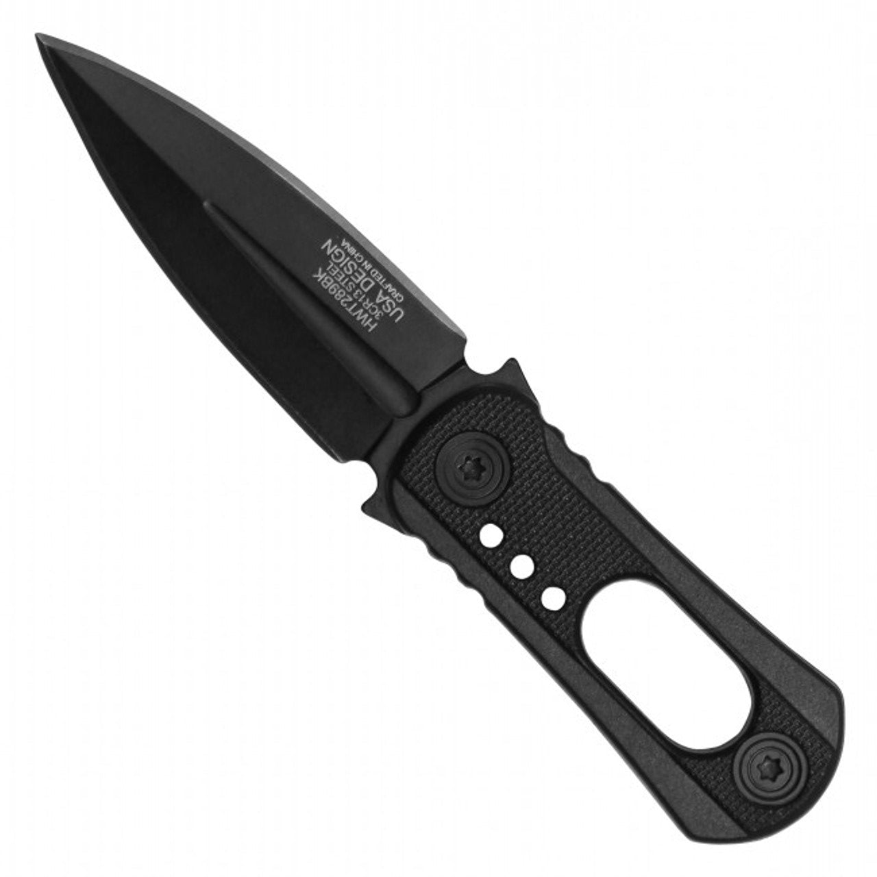 4.5" Black Neck Knife – Compact & Tactical