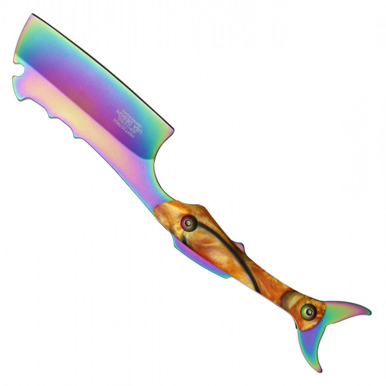 7.5" Rainbow Shark Tactical Pocket Knife