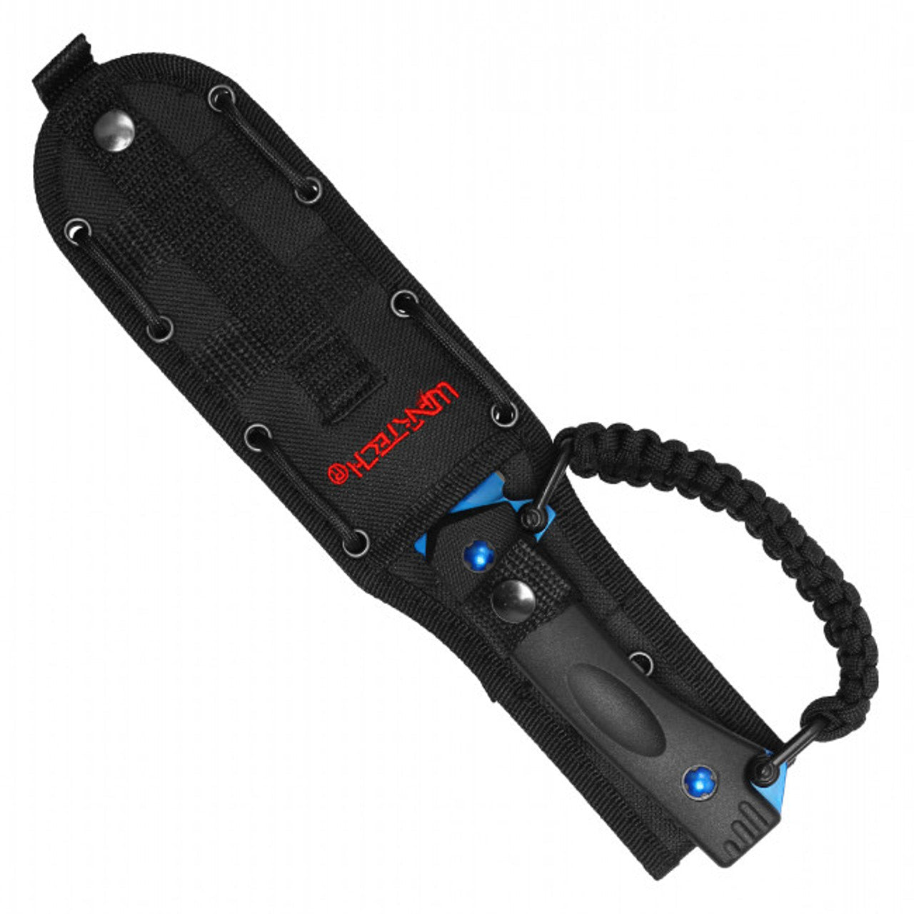 Blue Electroplated Blade Knife | 10.5" Tactical Knife | Knife Plug