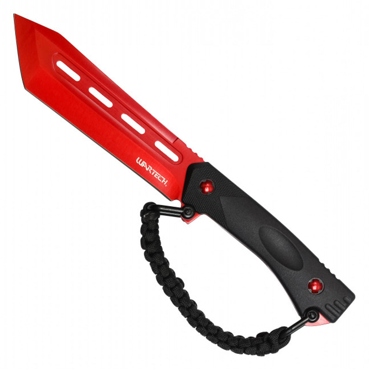 Tactical Fixed Blade Knife | Red Electroplated Blade | Knife Plug
