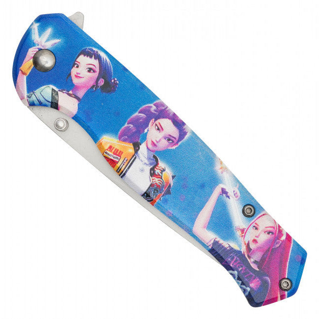 Huntrix Assisted Opening Pocket Knife – K-Pop Demon Hunters Inspired