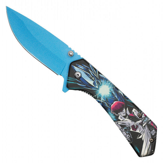 Seto Kaiba Blue-Eyes White Dragon Assisted Opening Pocket Knife – Yu-Gi-Oh Inspired