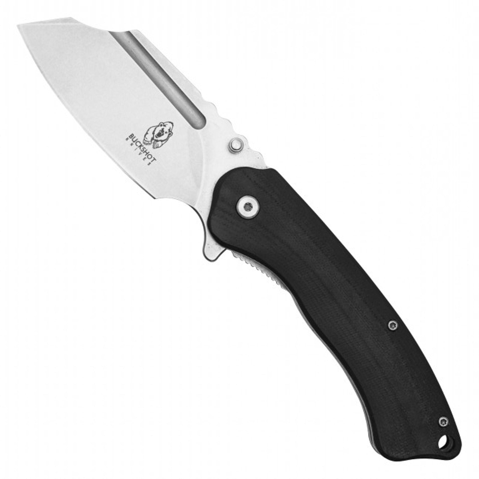 8" Black D2 Cleaver Pocket Knife