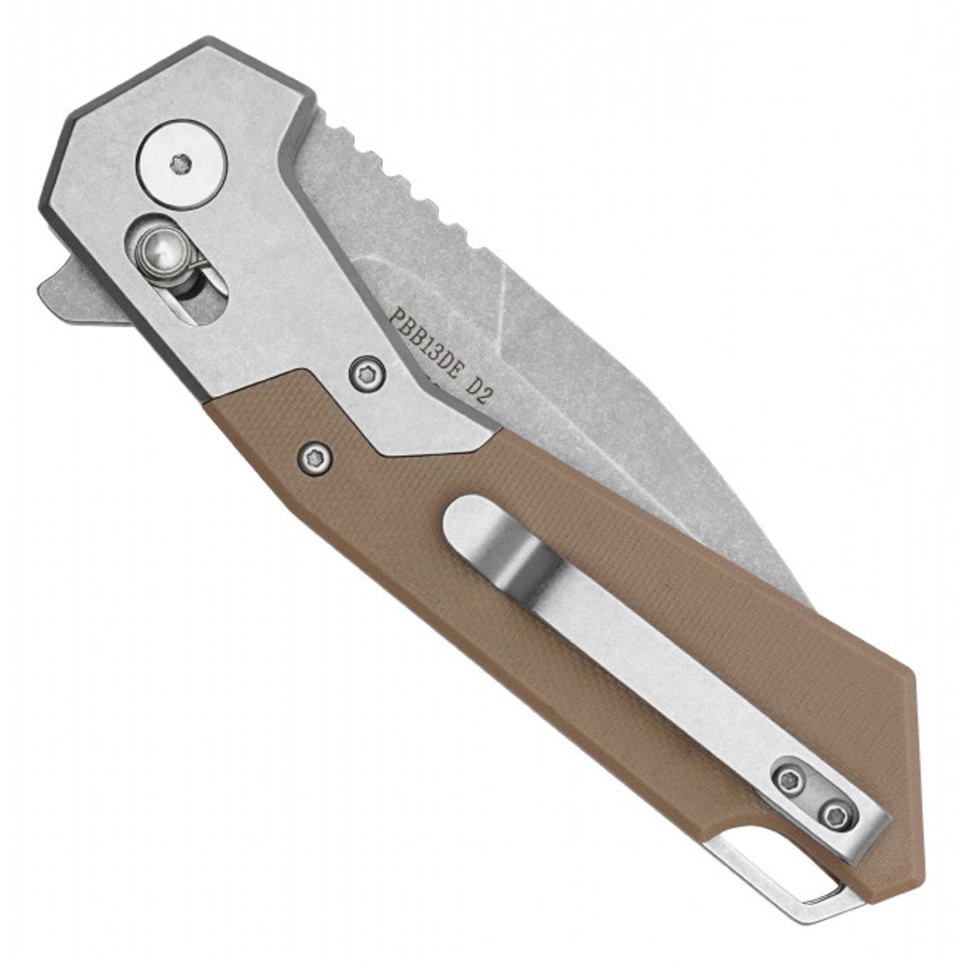 8.5" Tan D2 Pocket Knife