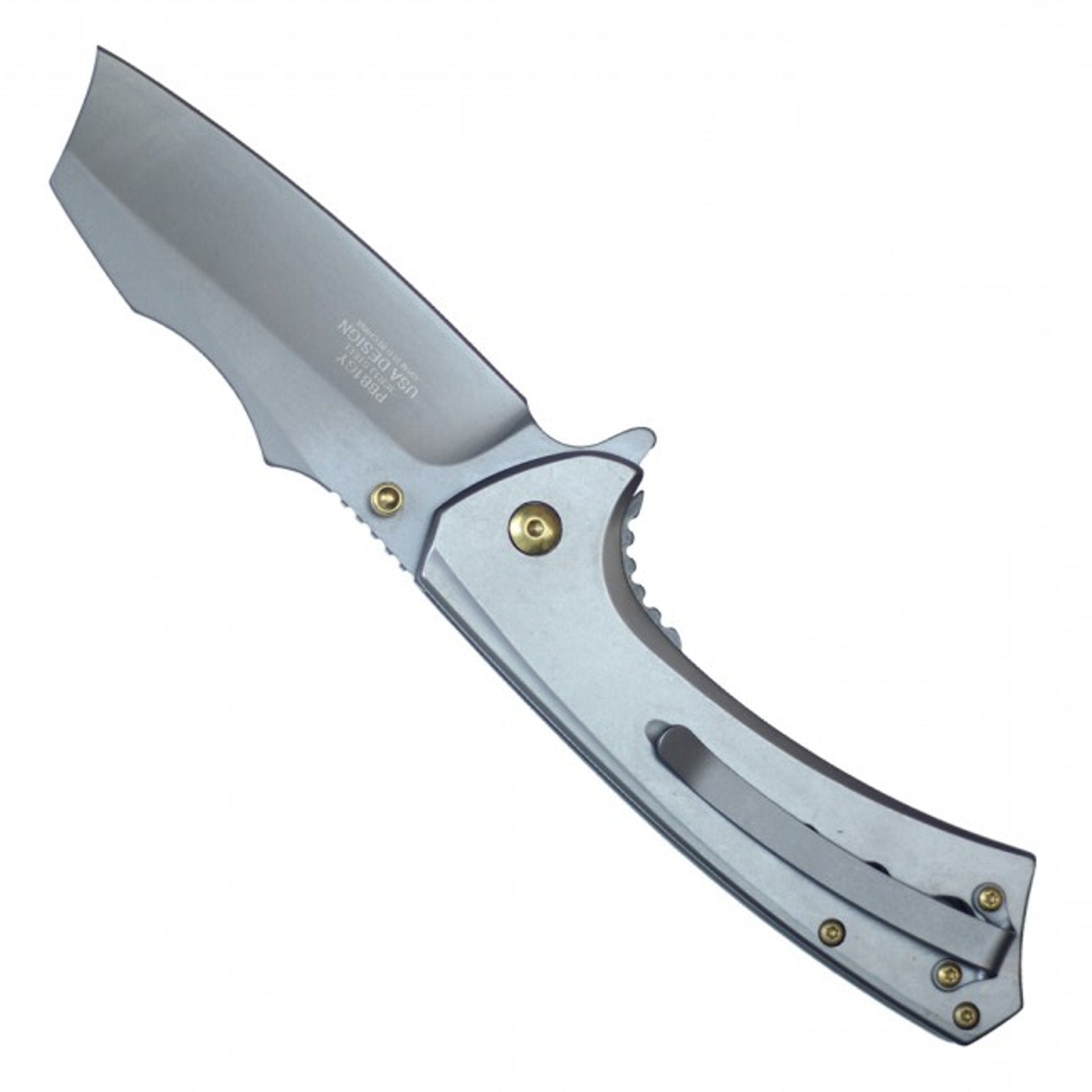 7 3/4" Assisted Open Ball Bearing Pocket Knife - Grey