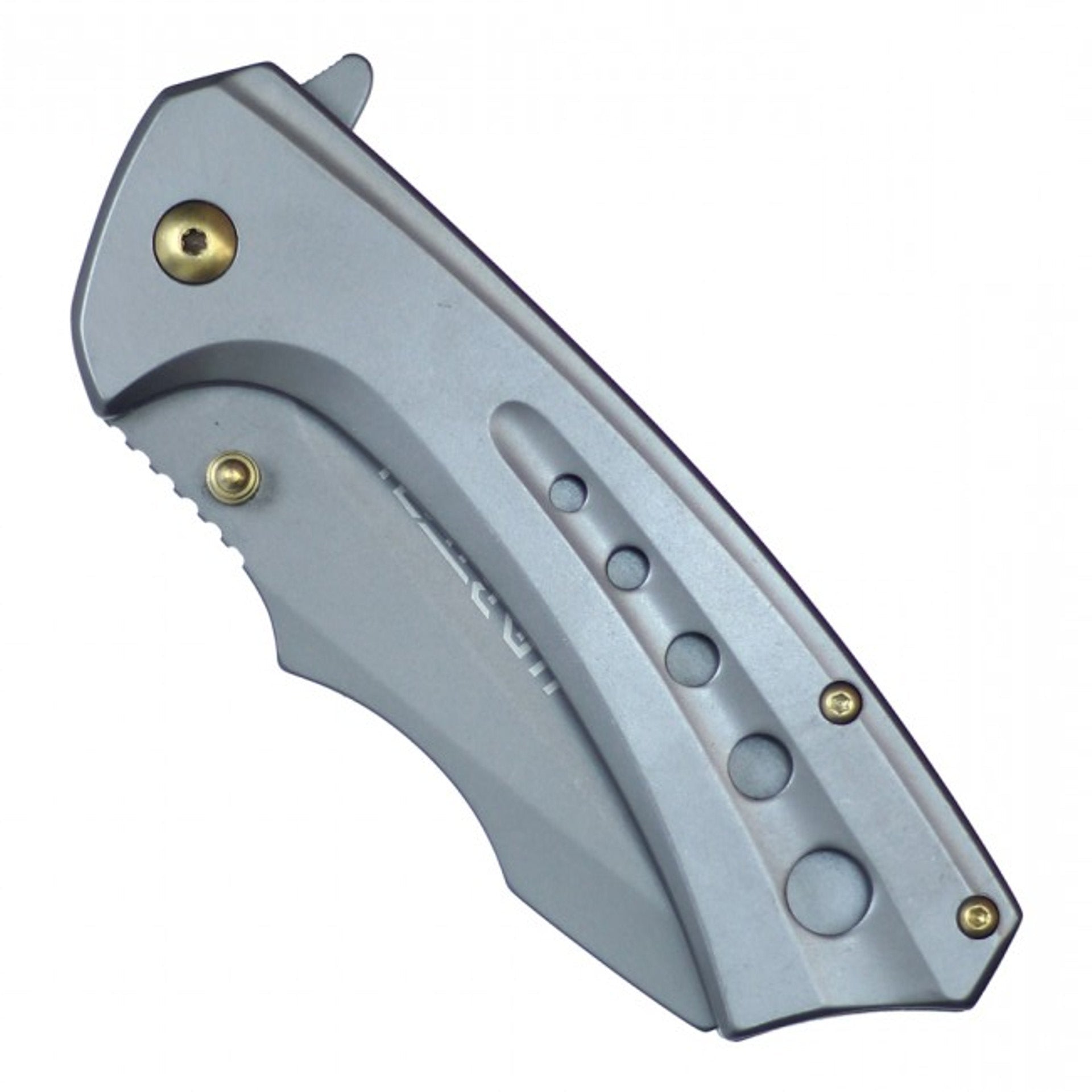 7 3/4" Assisted Open Ball Bearing Pocket Knife - Grey