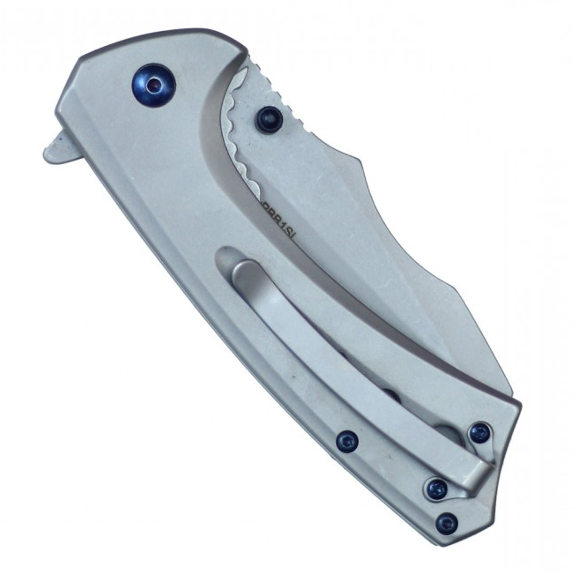 7 3/4" Assisted Open Ball Bearing Pocket Knife - Silver