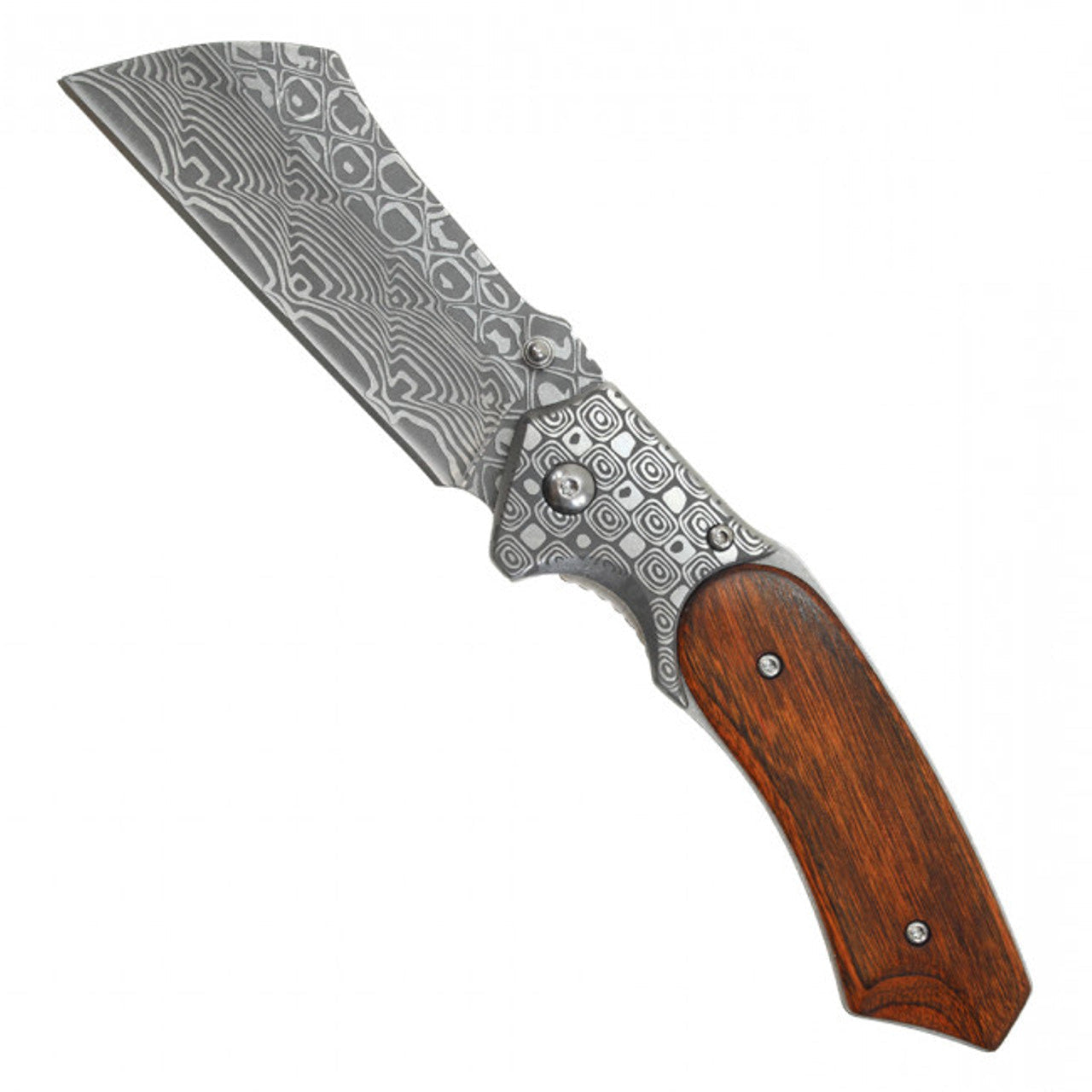 Buckshot PBK205DS – Damascus-Style Spring Assisted Razor Pocket Knife
