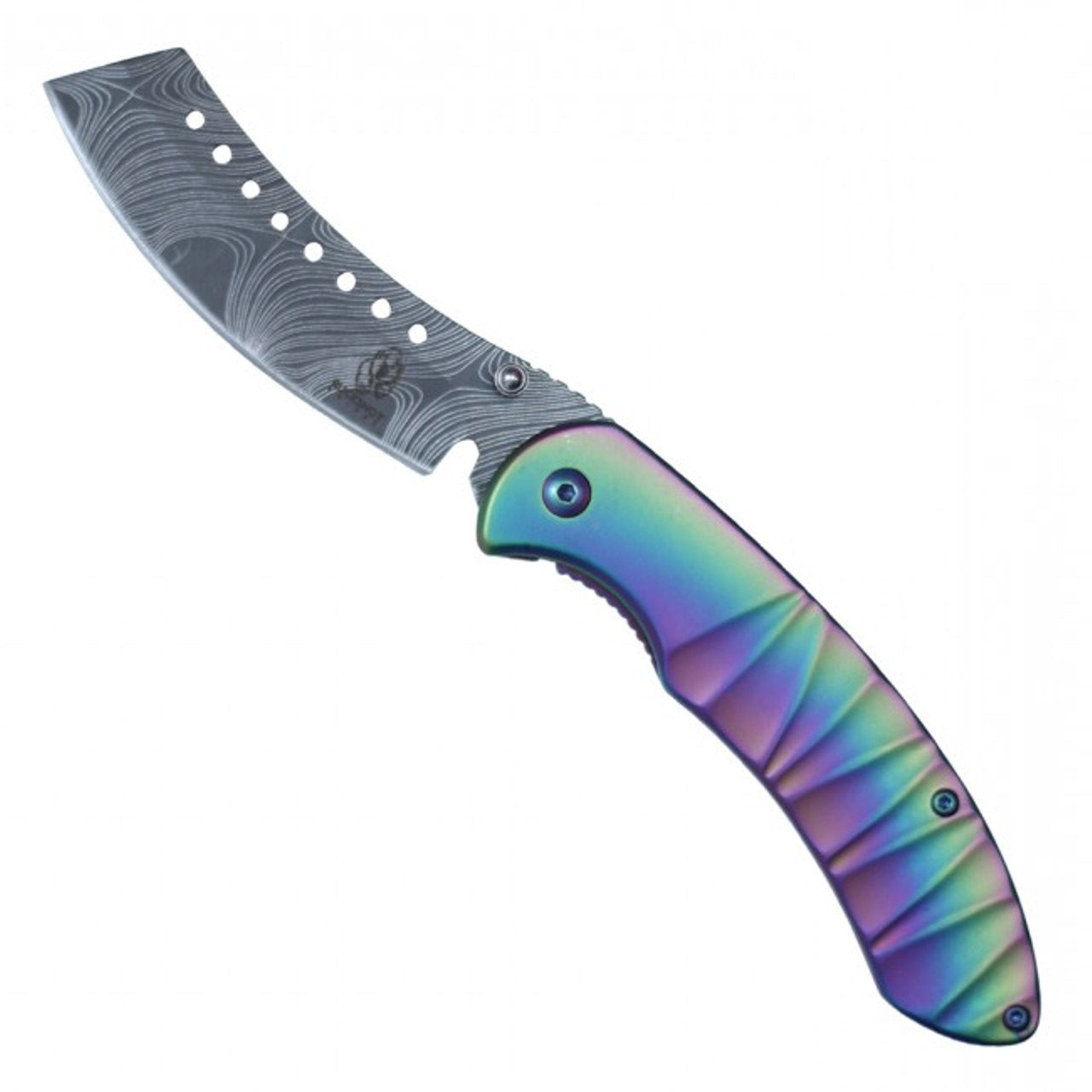 Buckshot Knives Thumb Open Spring Assisted Cleaver Classic Pocket Knife