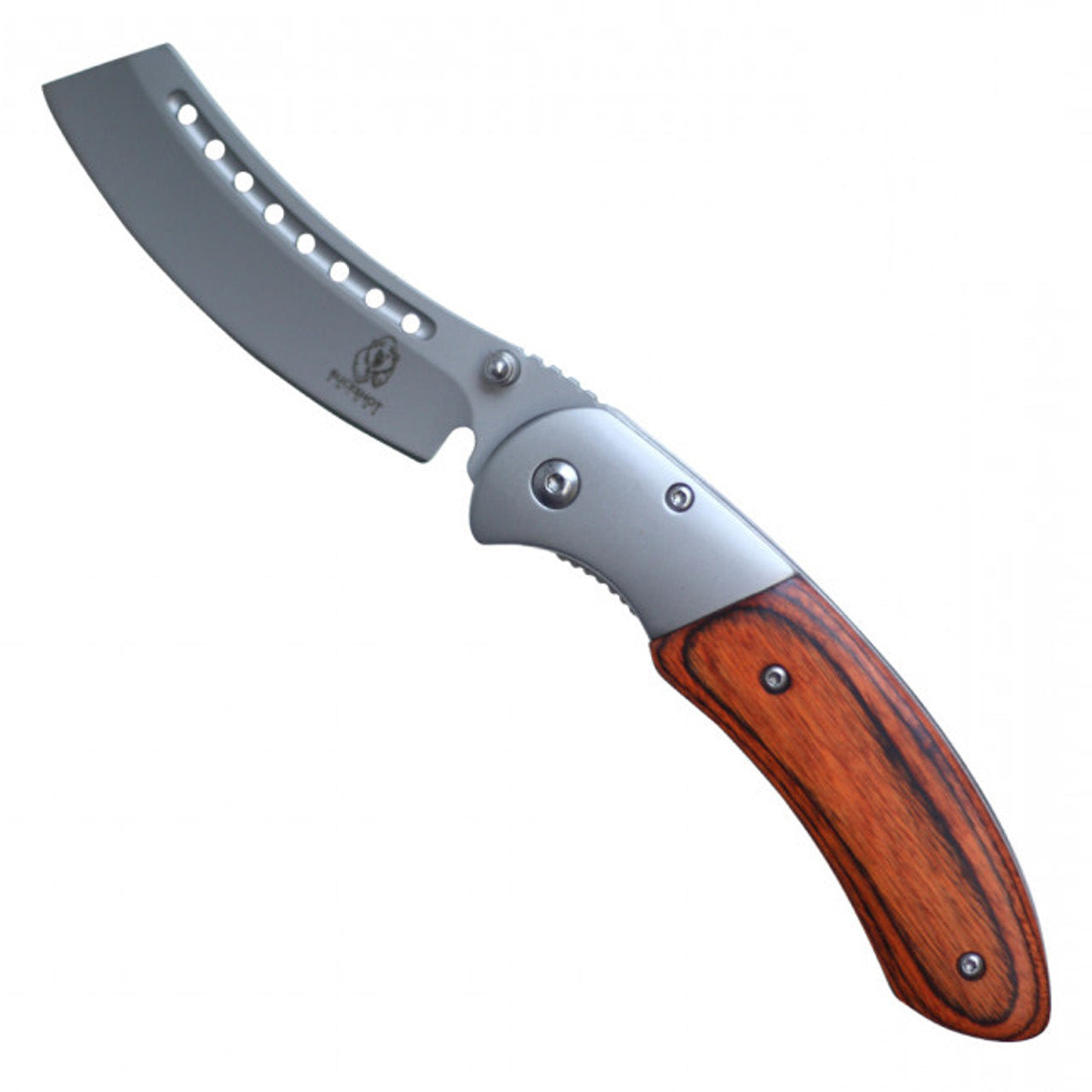 Buckshot Knives PBK219WD – Spring Assisted Cleaver Pocket Knife