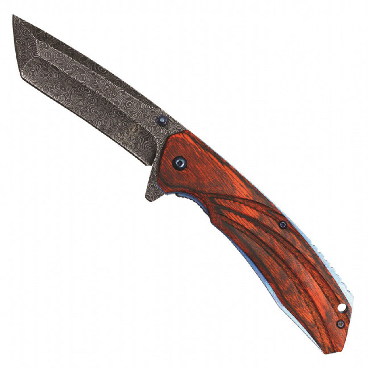 Buckshot Knives Thumb Open Spring Assisted Tanto Cleaver Pocket Knife