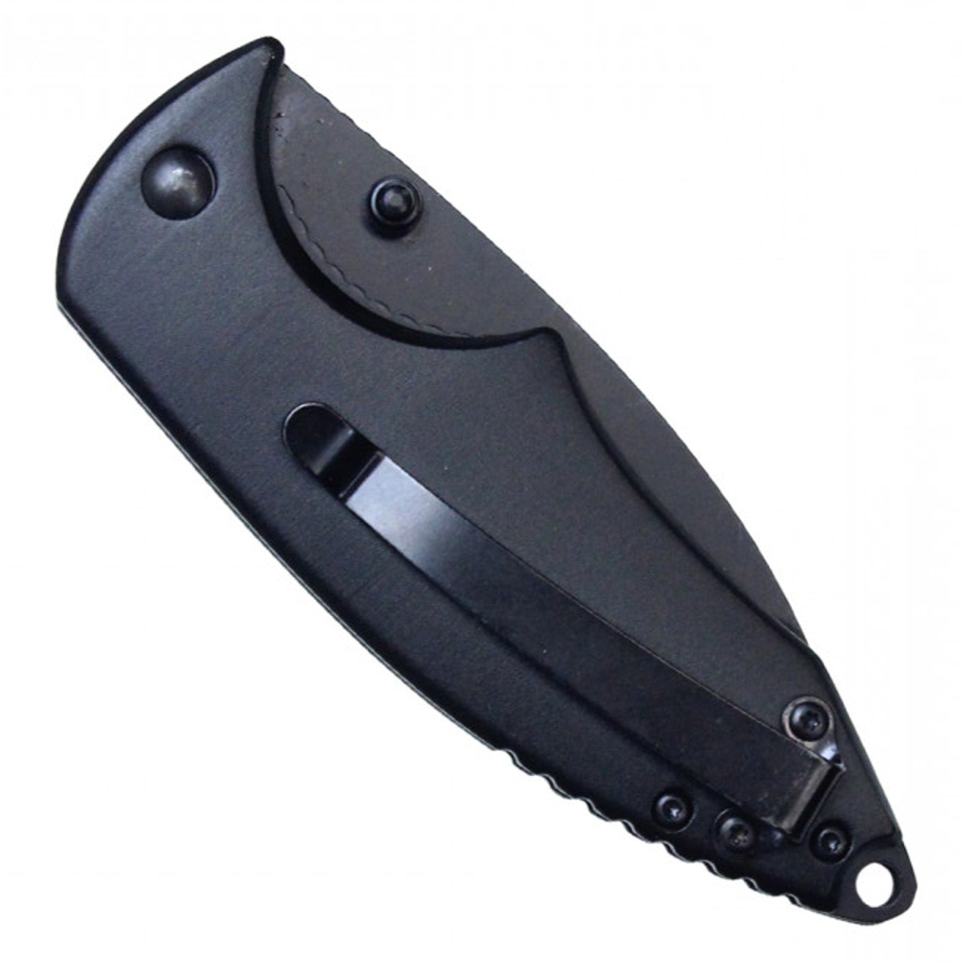 7.75" Assisted Open Pocket Knife - Black Skull Feathers