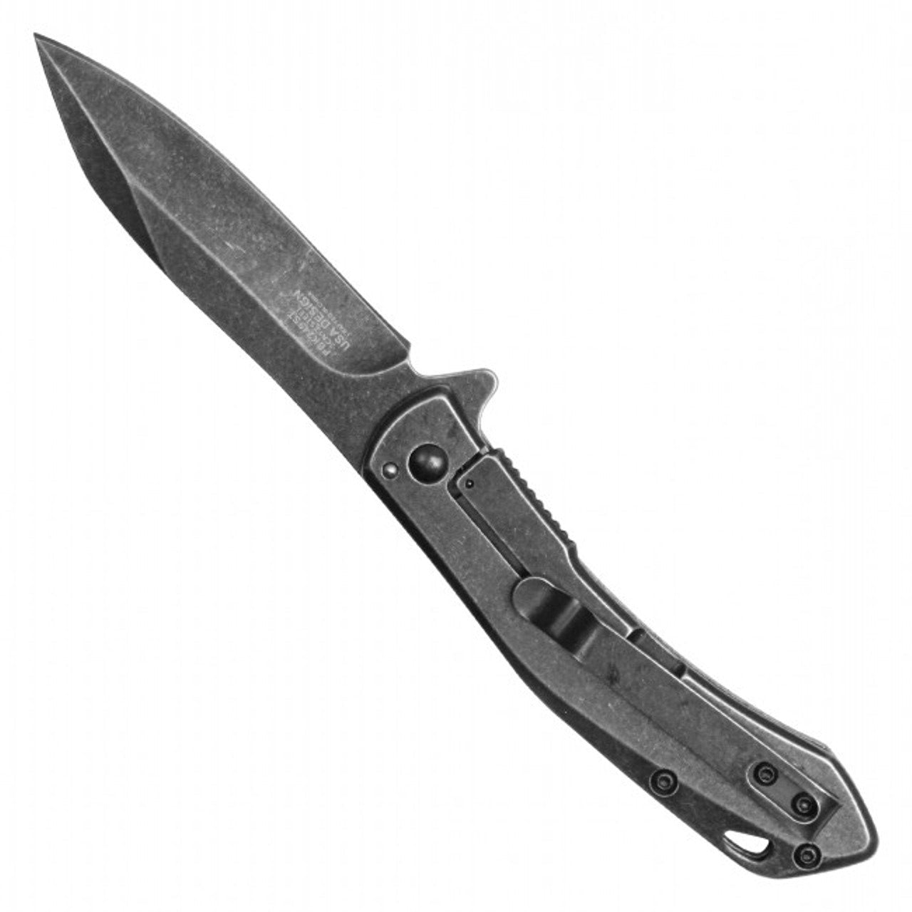 7.25" Stonewashed Steel Pocket Knife
