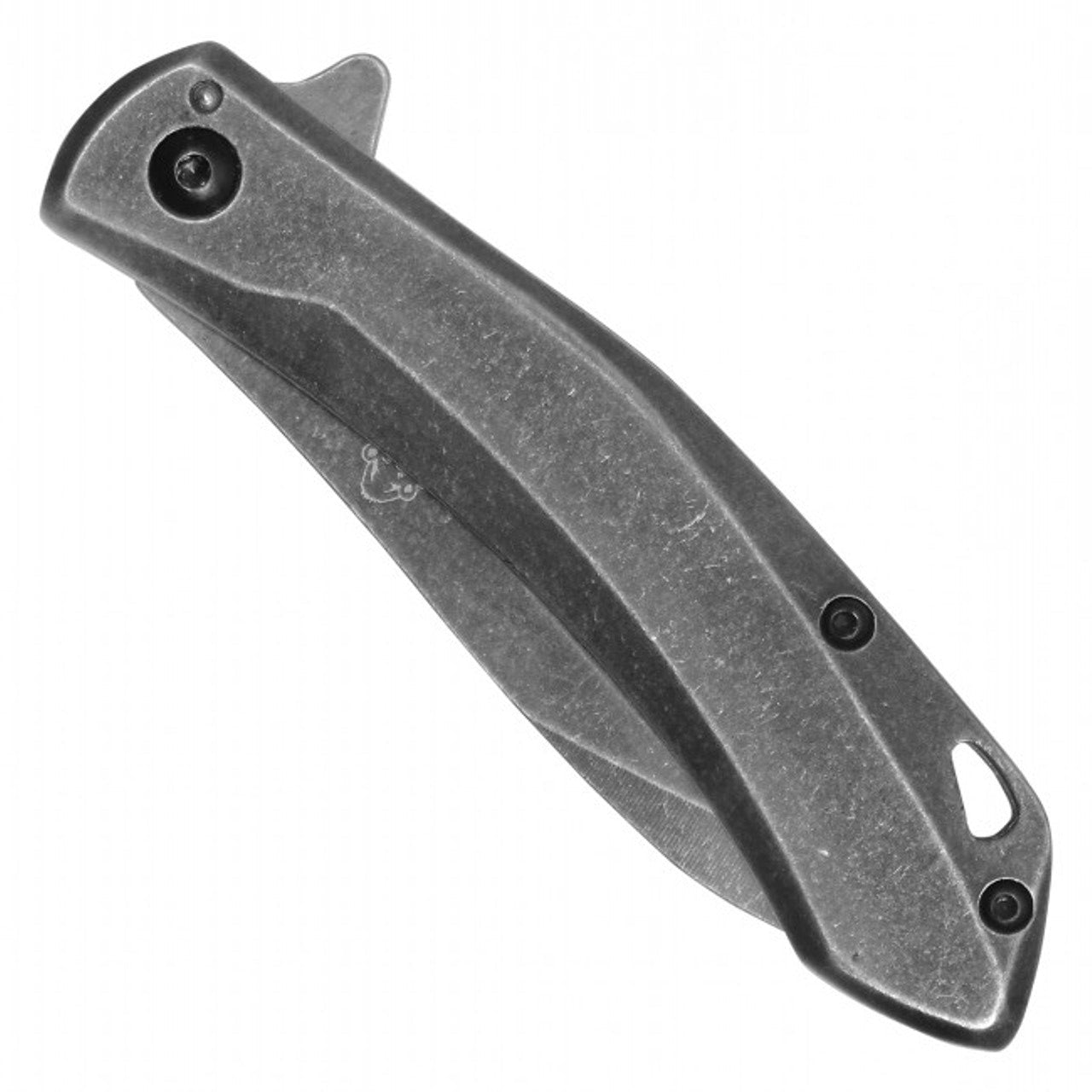 7.25" Stonewashed Steel Pocket Knife