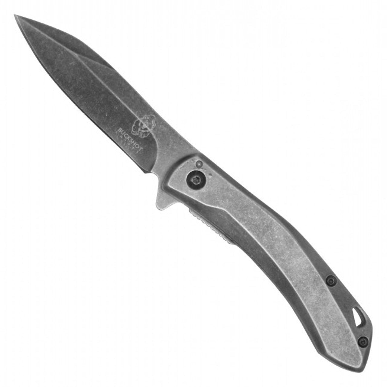 7.25" Stonewashed Steel Pocket Knife