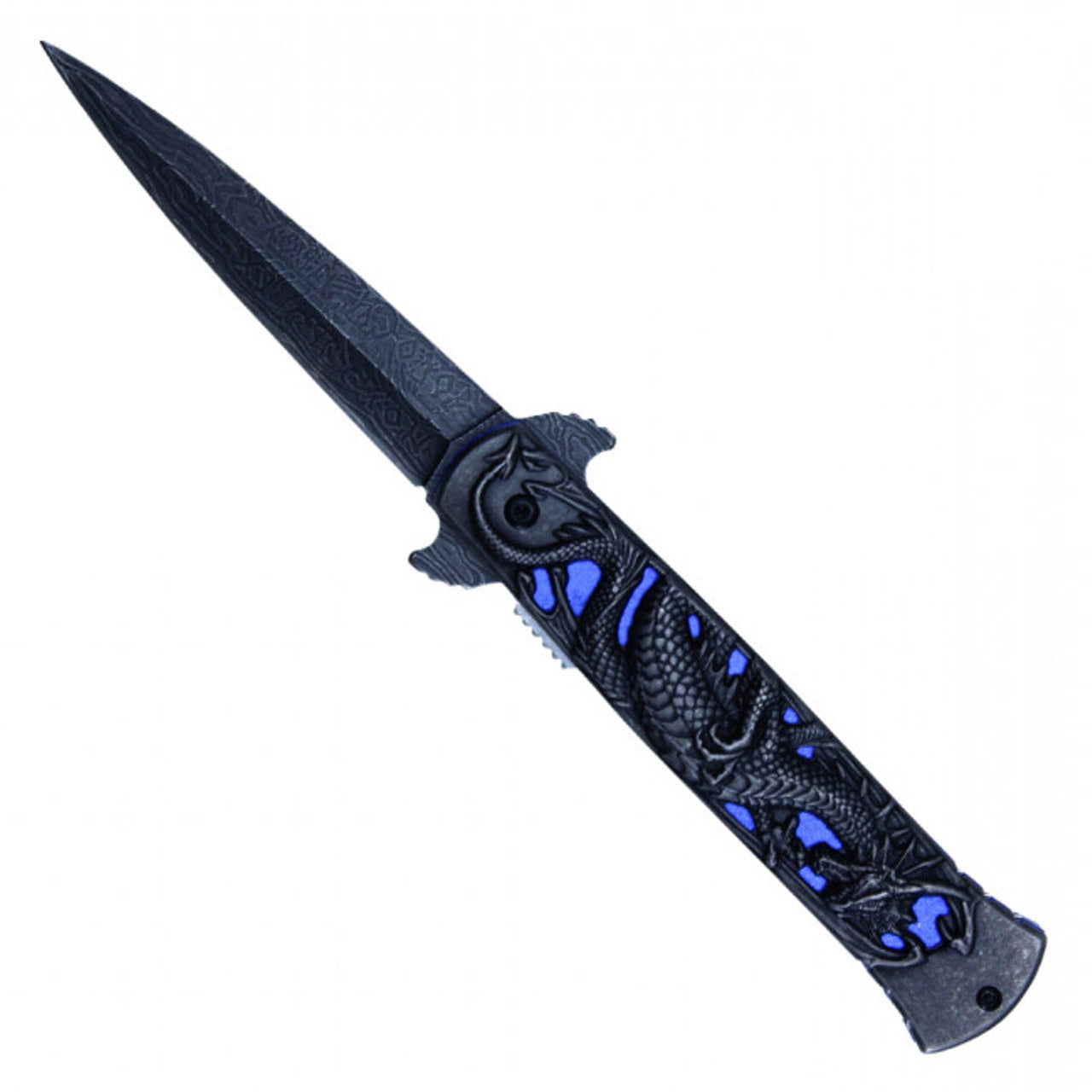8 3/4" Dragon Pocket Knife – Blue
