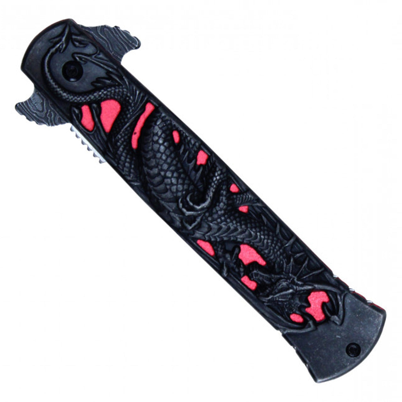 8 3/4" Dragon Pocket Knife – Red