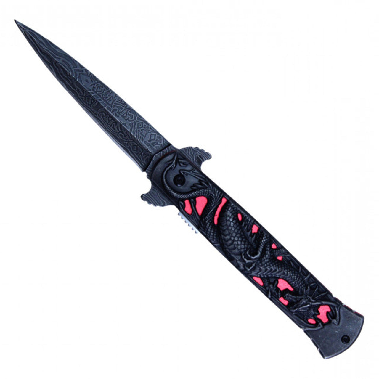 8 3/4" Dragon Pocket Knife – Red