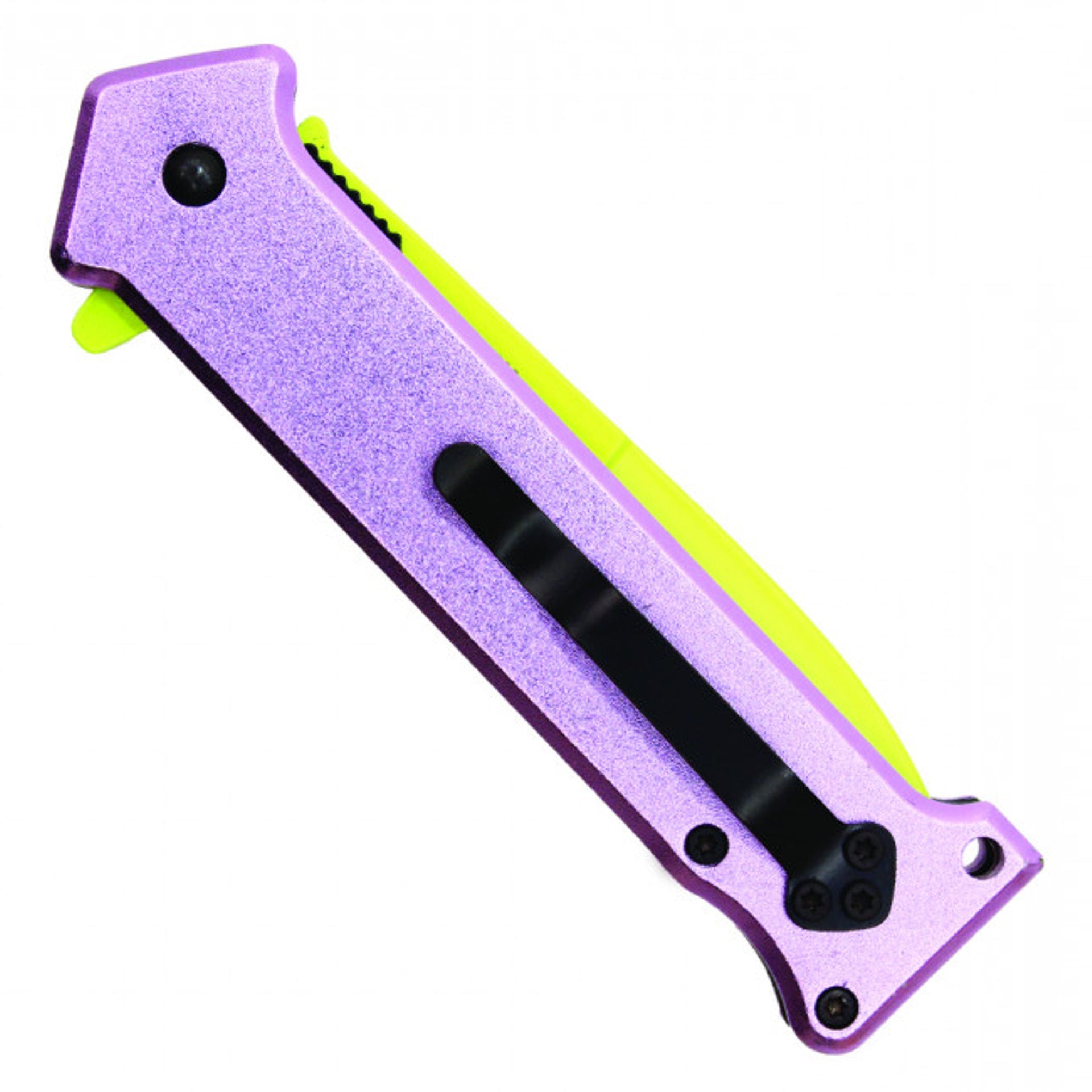 8" "WHY SO SERIOUS" Purple Pocket Knife – Bold Design & Razor-Sharp Edge