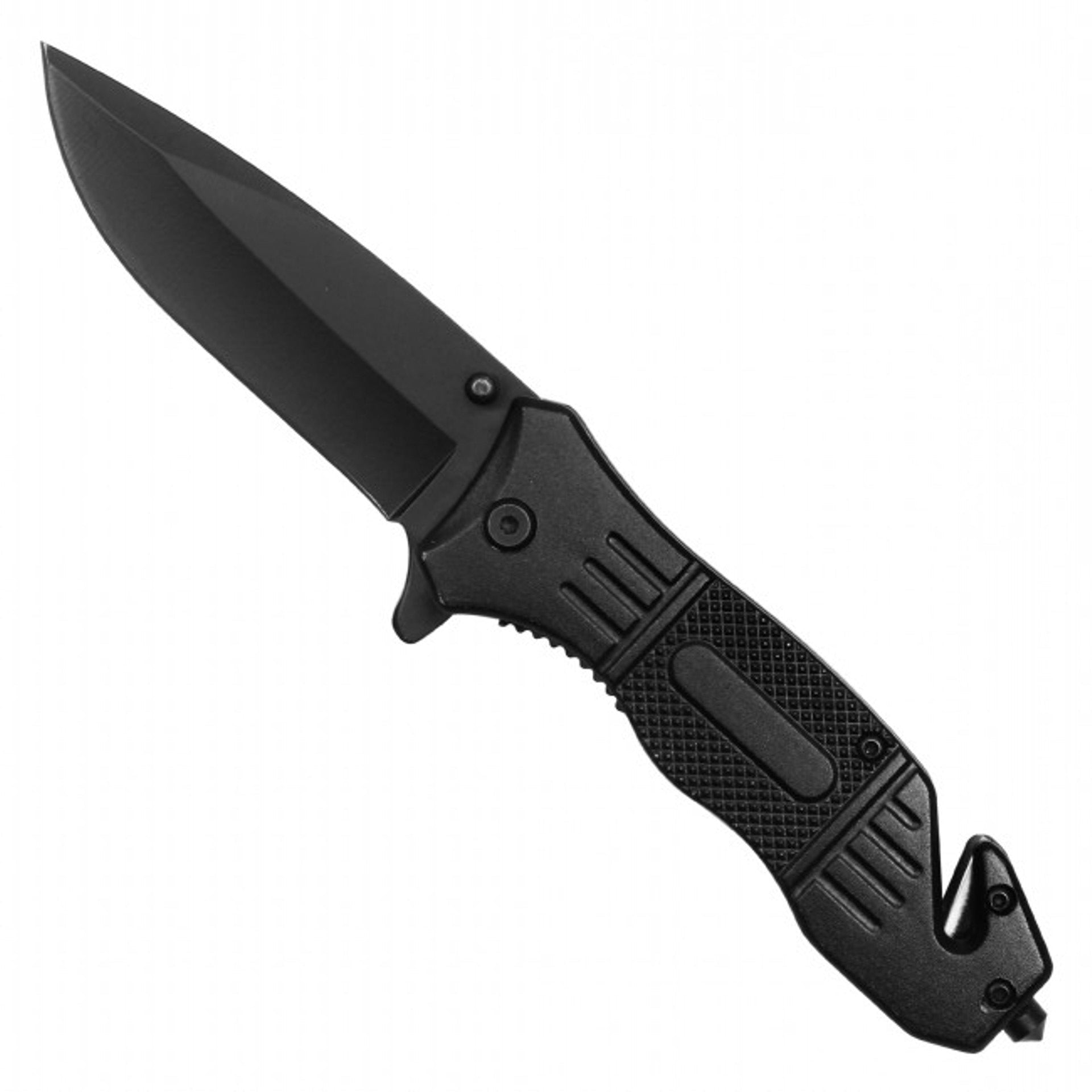8.5" Black Assisted Pocket Knife – Tactical Precision