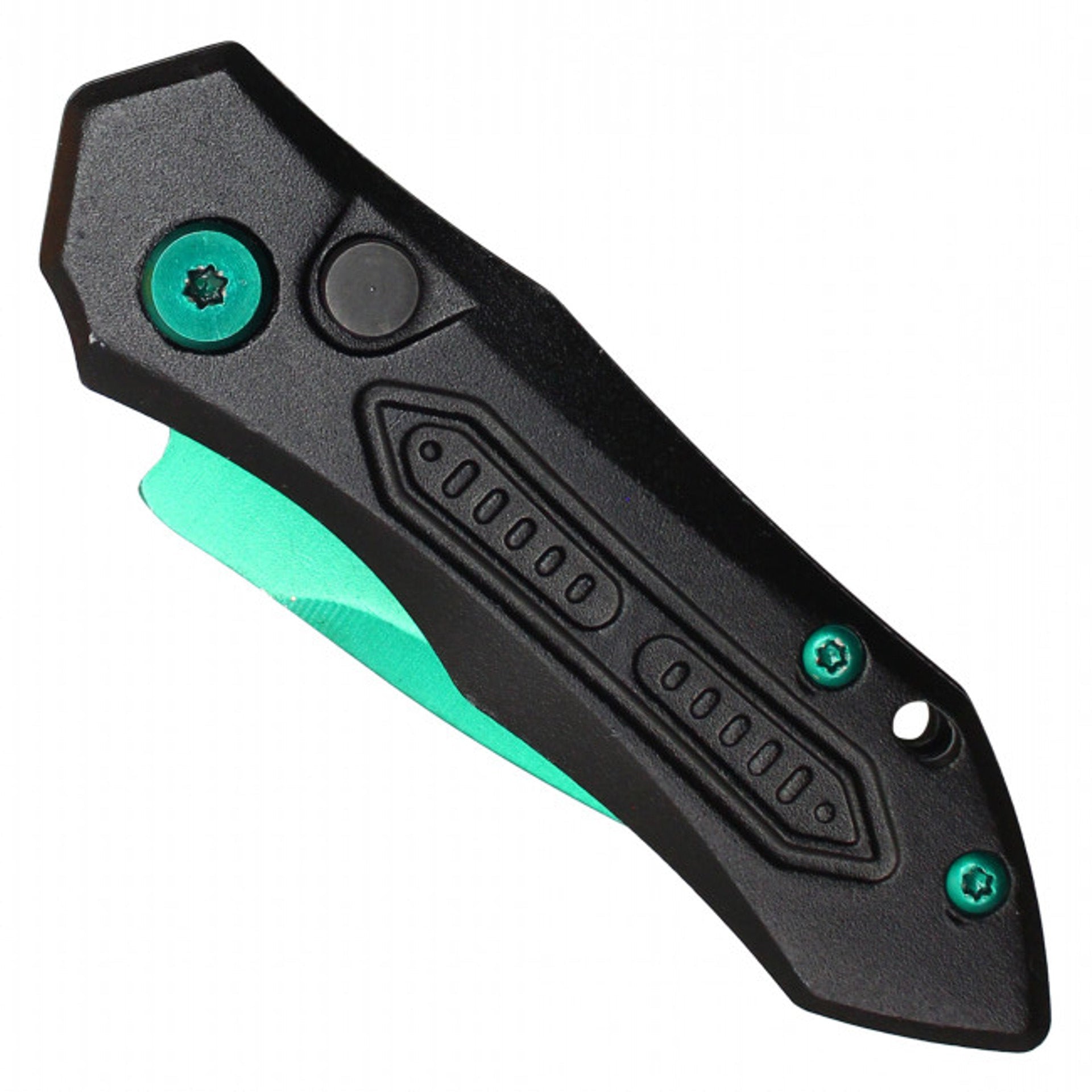5.25" Cali Legal Push Button Knife - Green