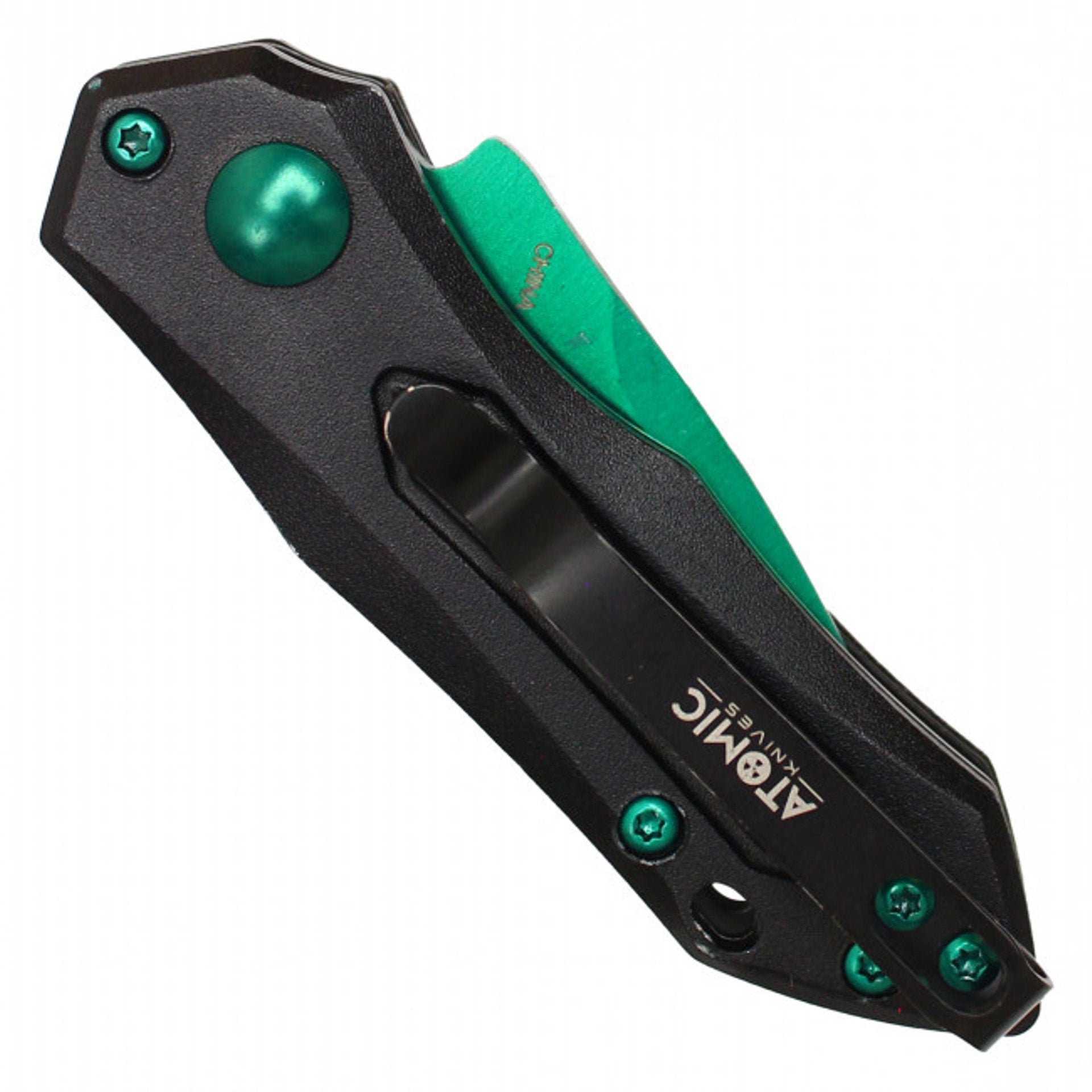 5.25" Cali Legal Push Button Knife - Green