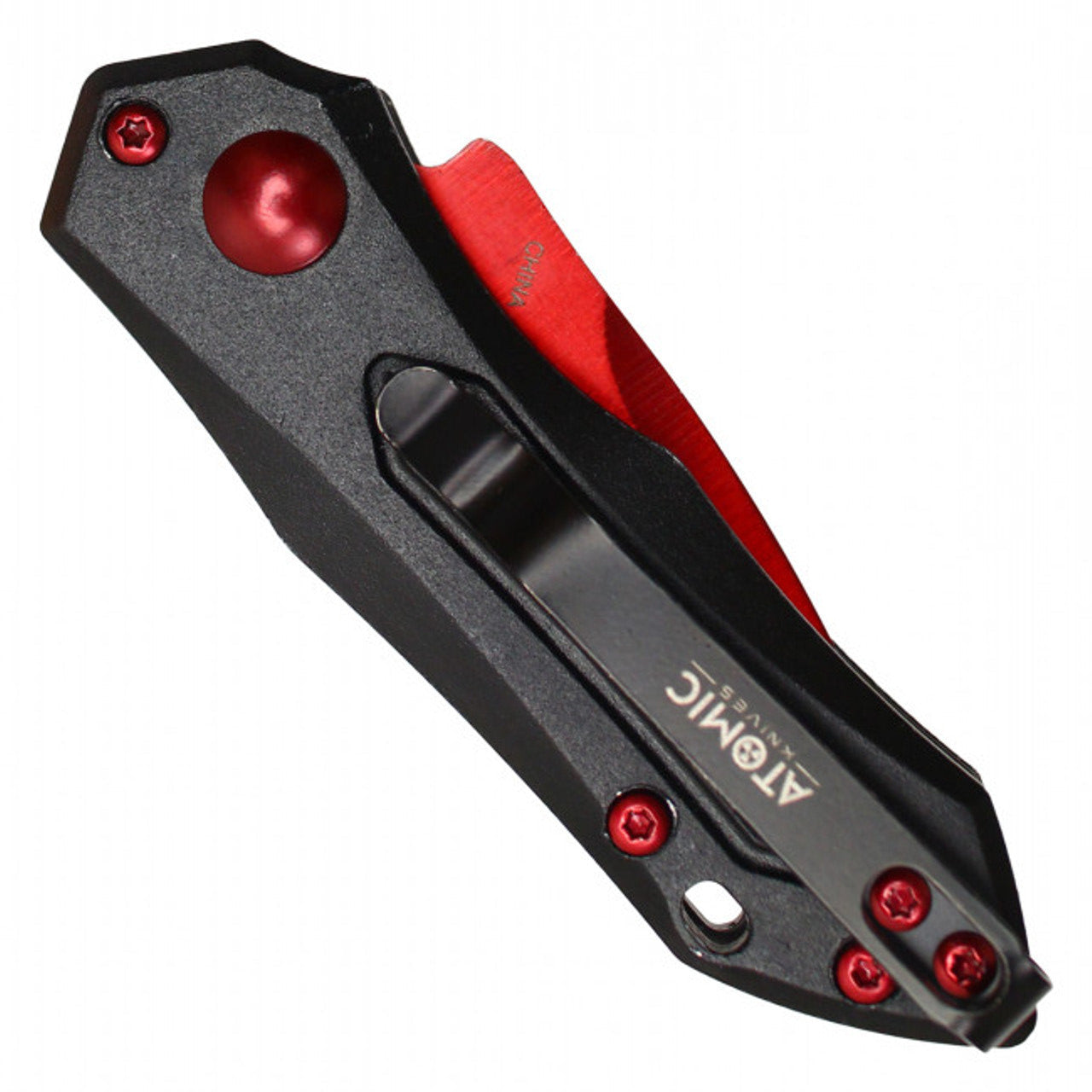 5" Cali Legal Push Button Knife - Red | Compact & Reliable