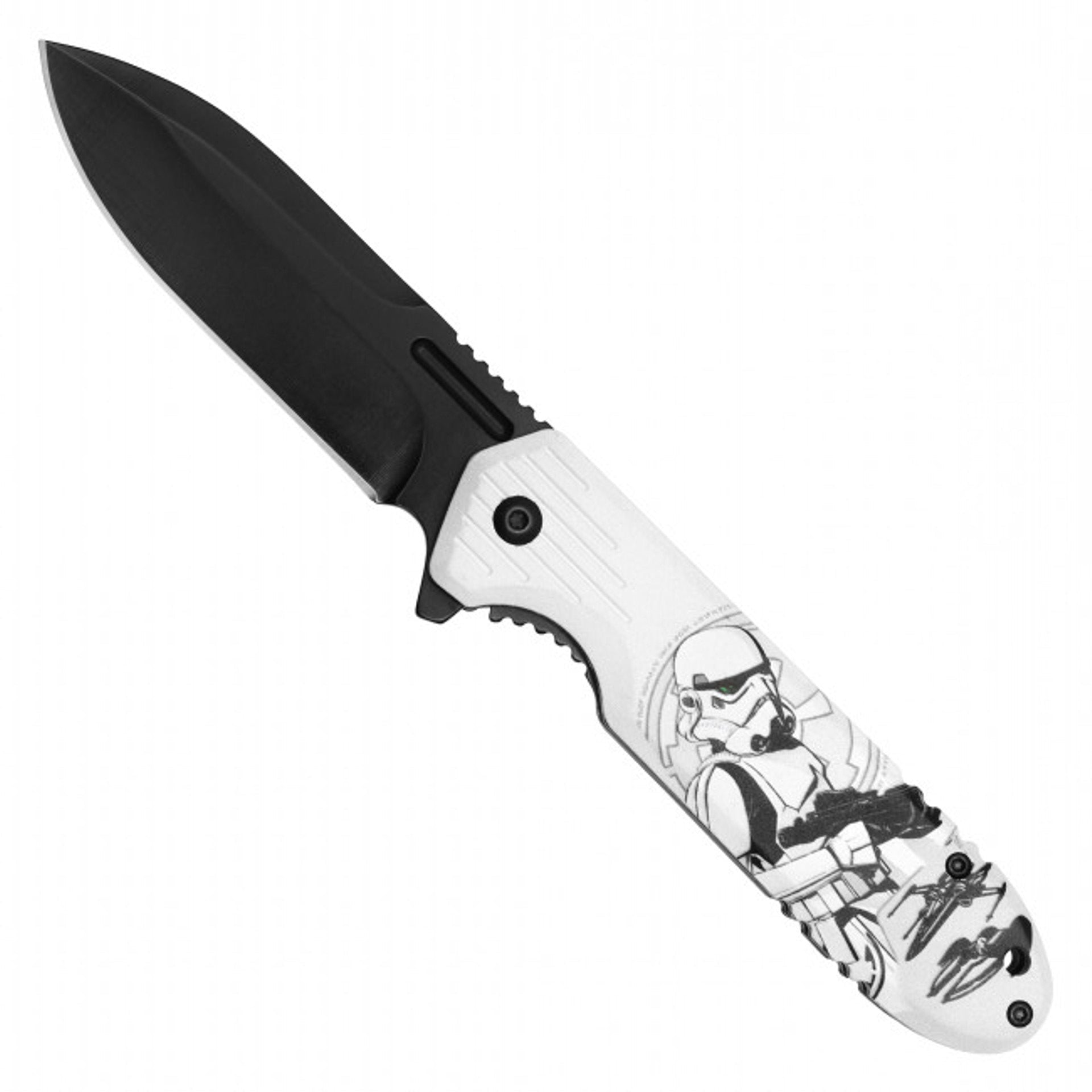 8" Trooper Spring Assisted Folding Pocket Knife – Star Wars Print Handle