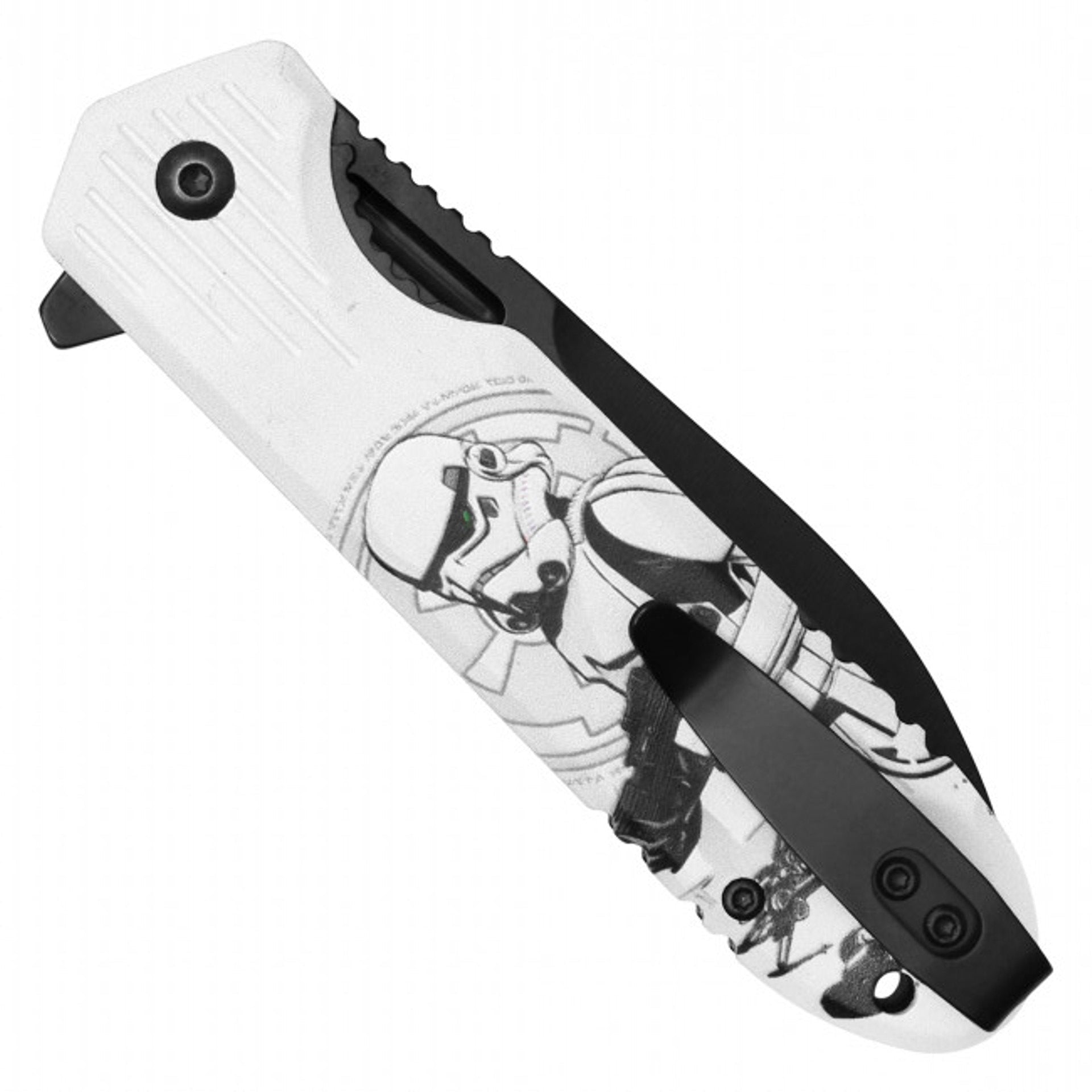 8" Trooper Spring Assisted Folding Pocket Knife – Star Wars Print Handle