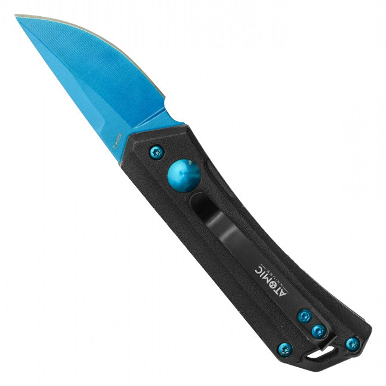 Blue Steel Knife | Blue Push Button Knife | Knife Plug