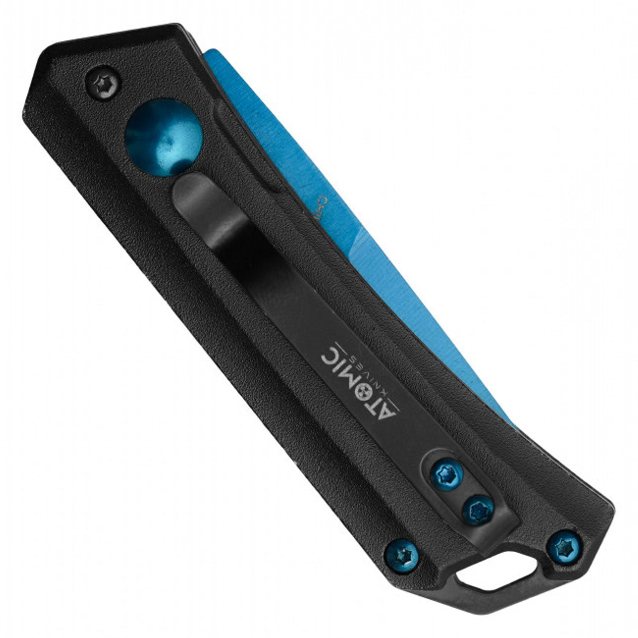 Blue Steel Knife | Blue Push Button Knife | Knife Plug