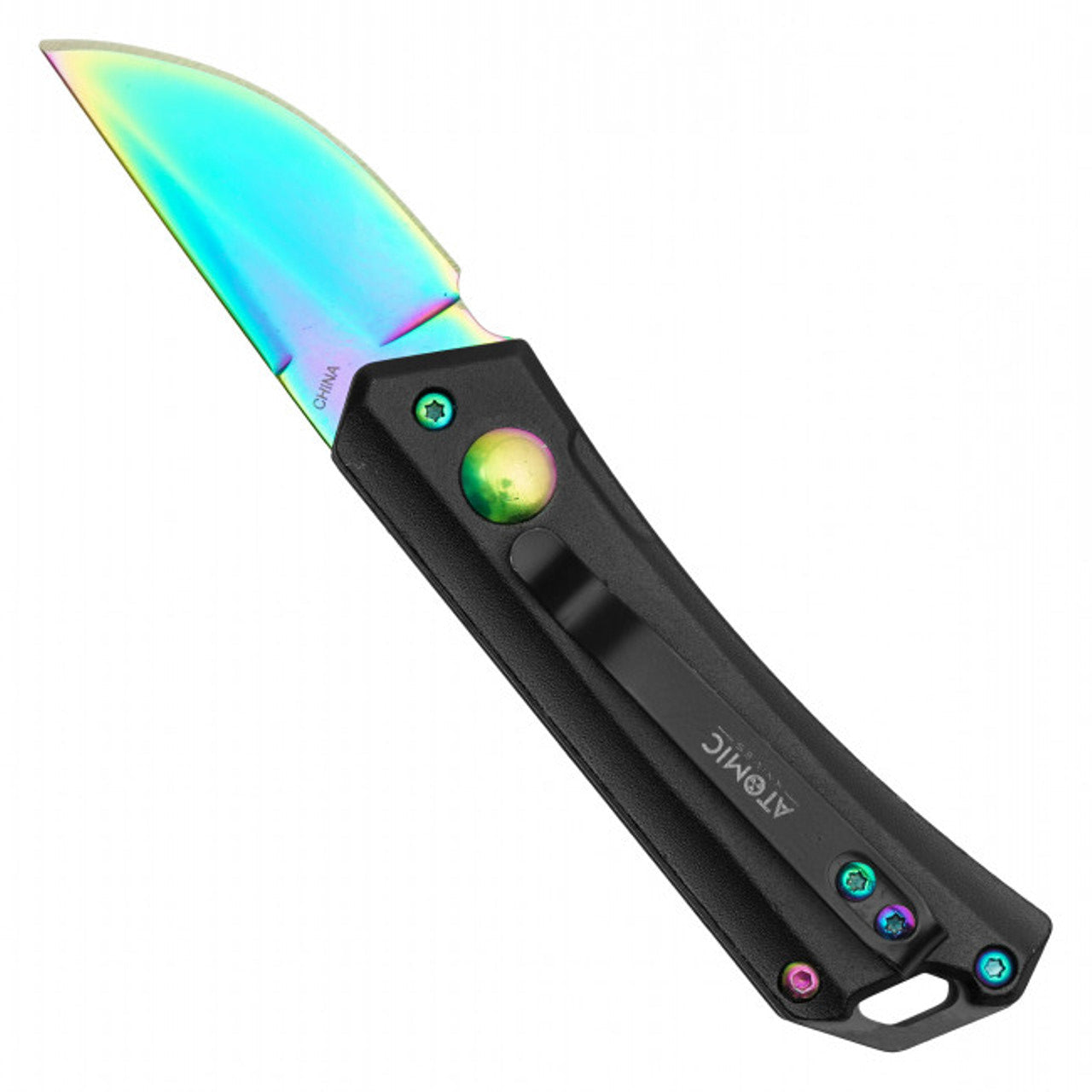 Rainbow Blade Knife | Rainbow Push Button Knife | Knife Plug