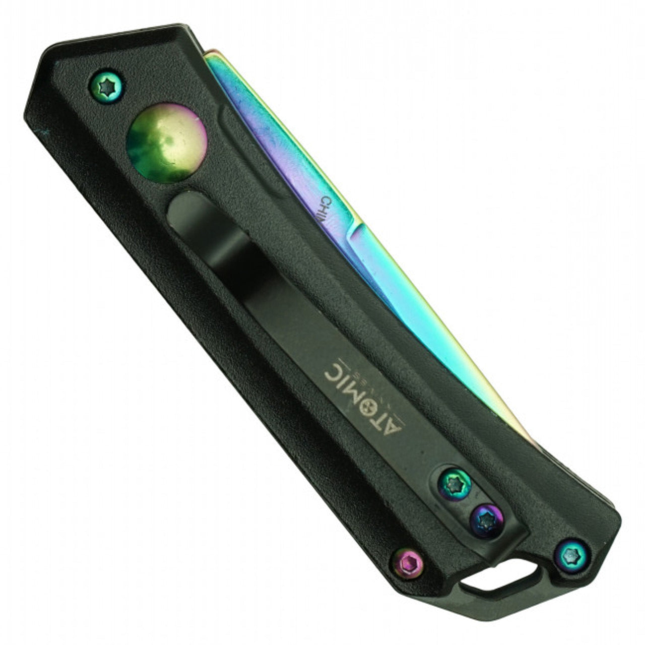 Rainbow Blade Knife | Rainbow Push Button Knife | Knife Plug