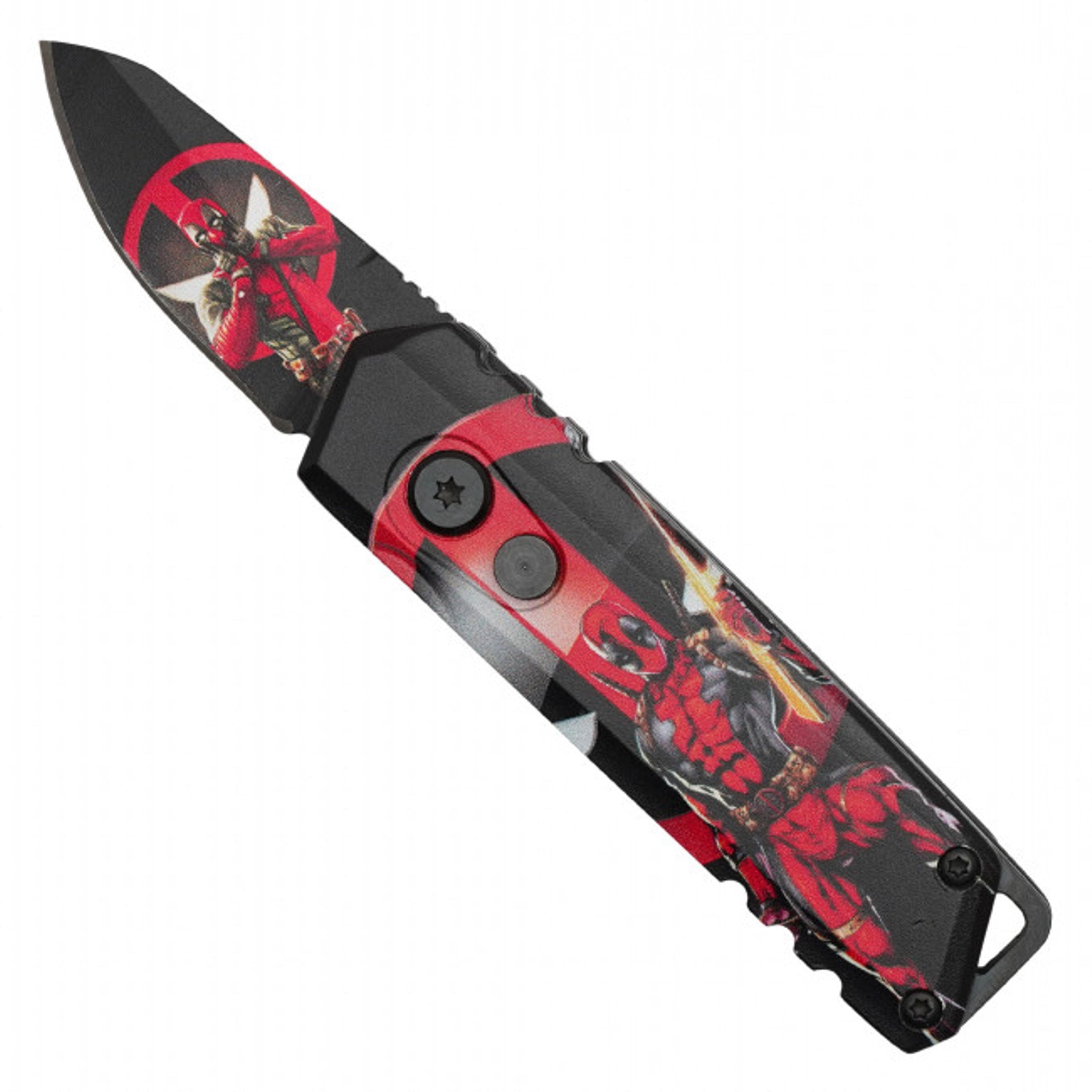 5" Deadpool Hero Push Button Knife - F