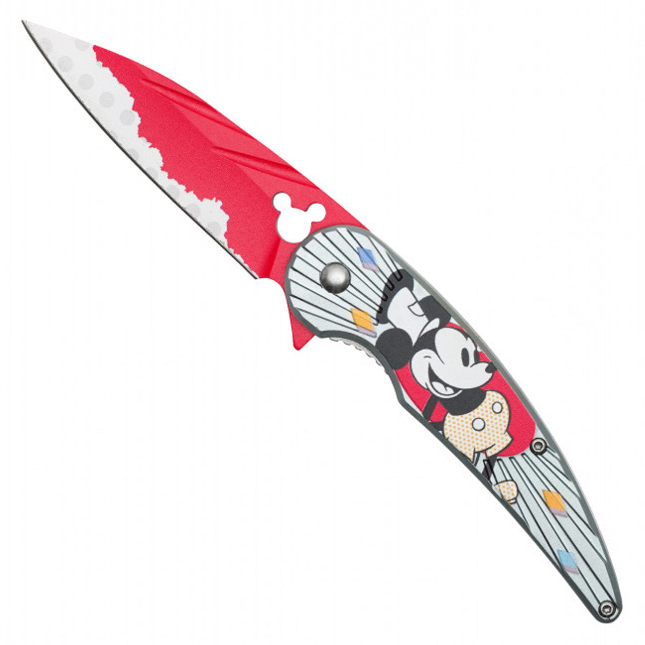 7.75" Red Mouse Pocket Knife – Bold Cartoon Character Collectible EDC