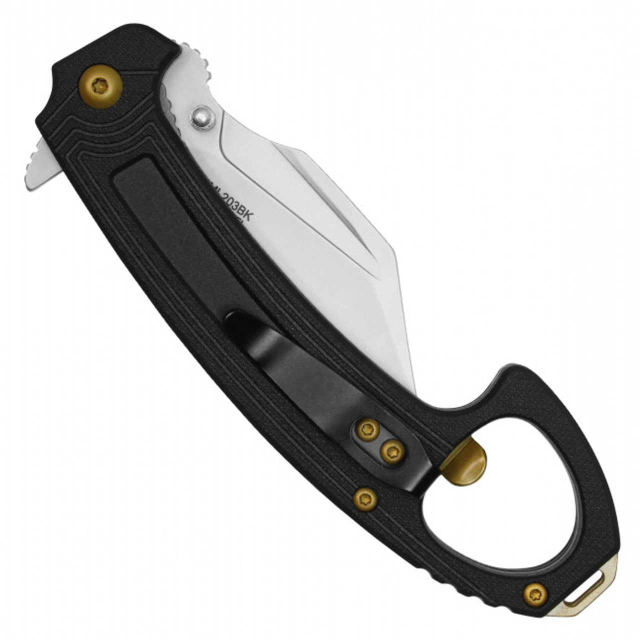7.5" MilSpec Black Tactical EDC Pocket Knife