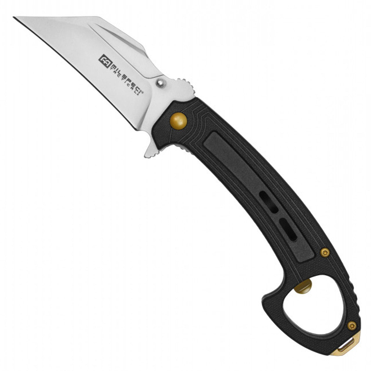 7.5" MilSpec Black Tactical EDC Pocket Knife