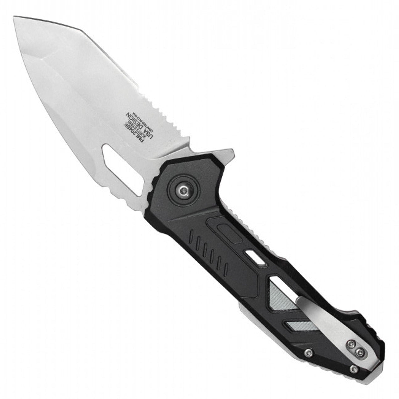 8" MilSpec Tactical EDC Black Pocket Knife