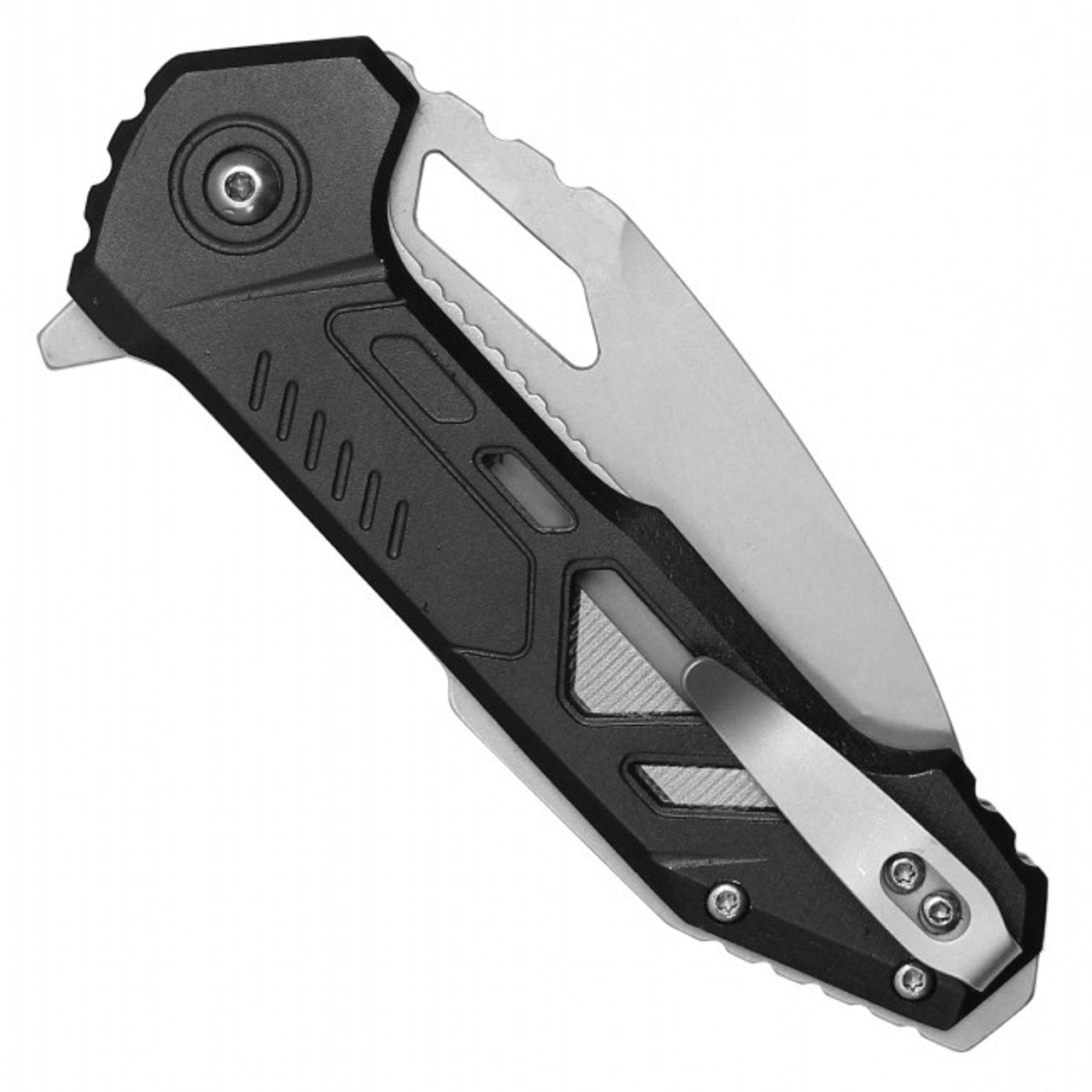 8" MilSpec Tactical EDC Black Pocket Knife