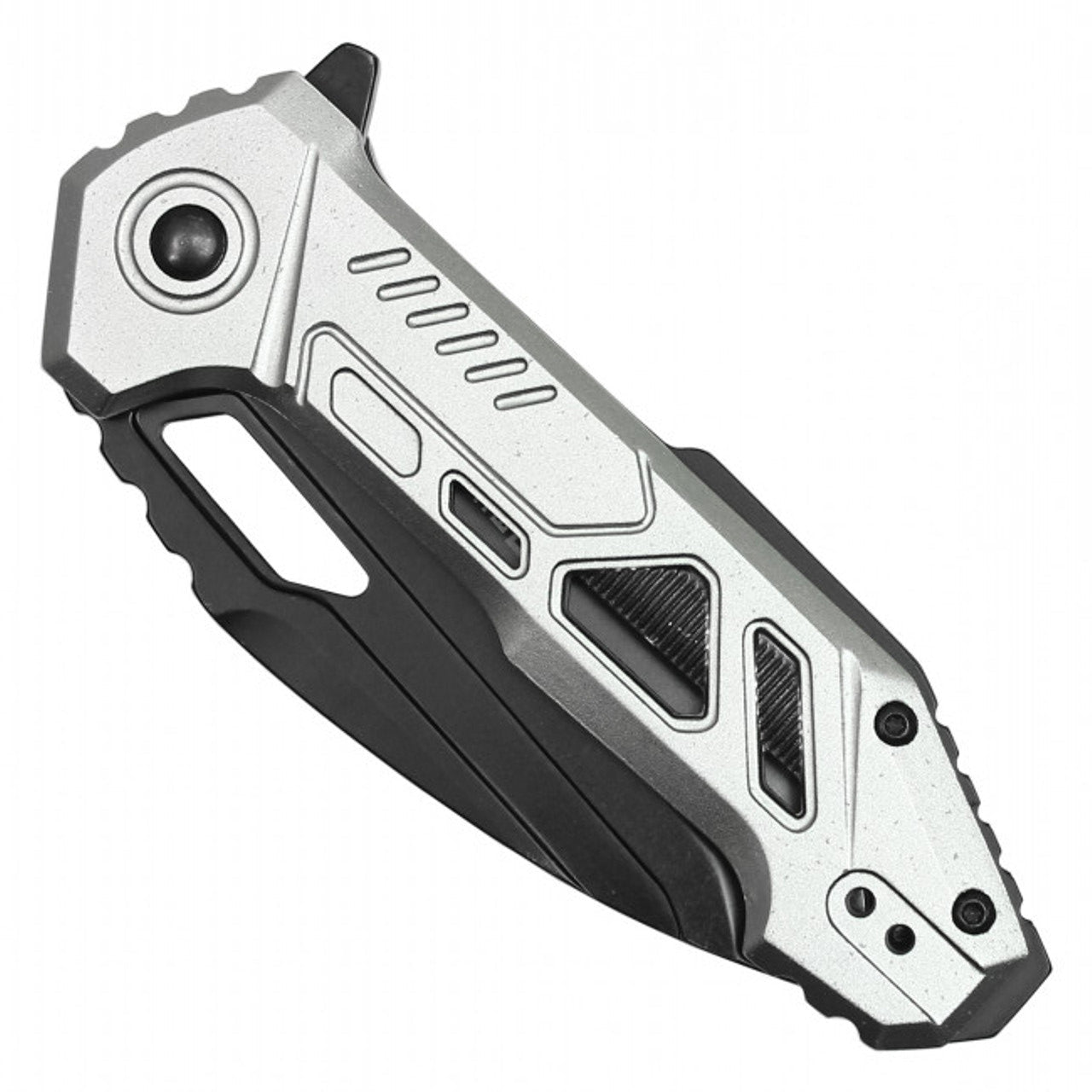 8" MilSpec Tactical EDC Chrome Pocket Knife