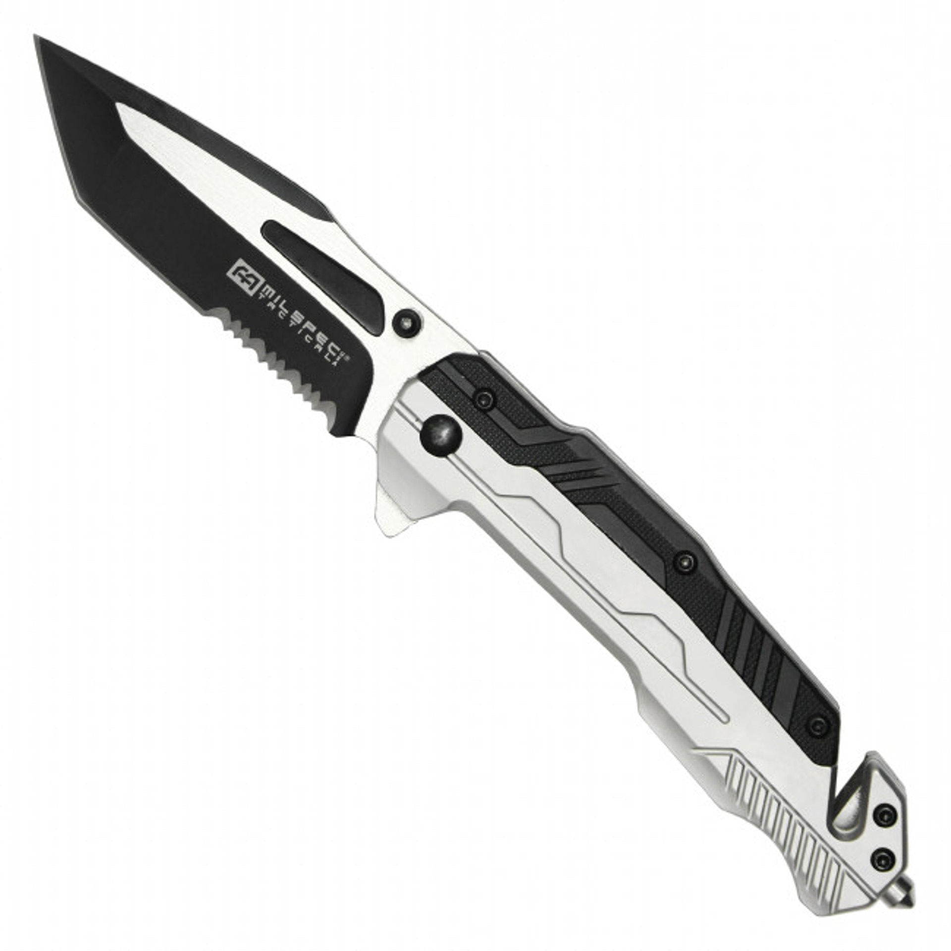 8.25" MilSpec Tactical EDC Pocket Knife - Chrome