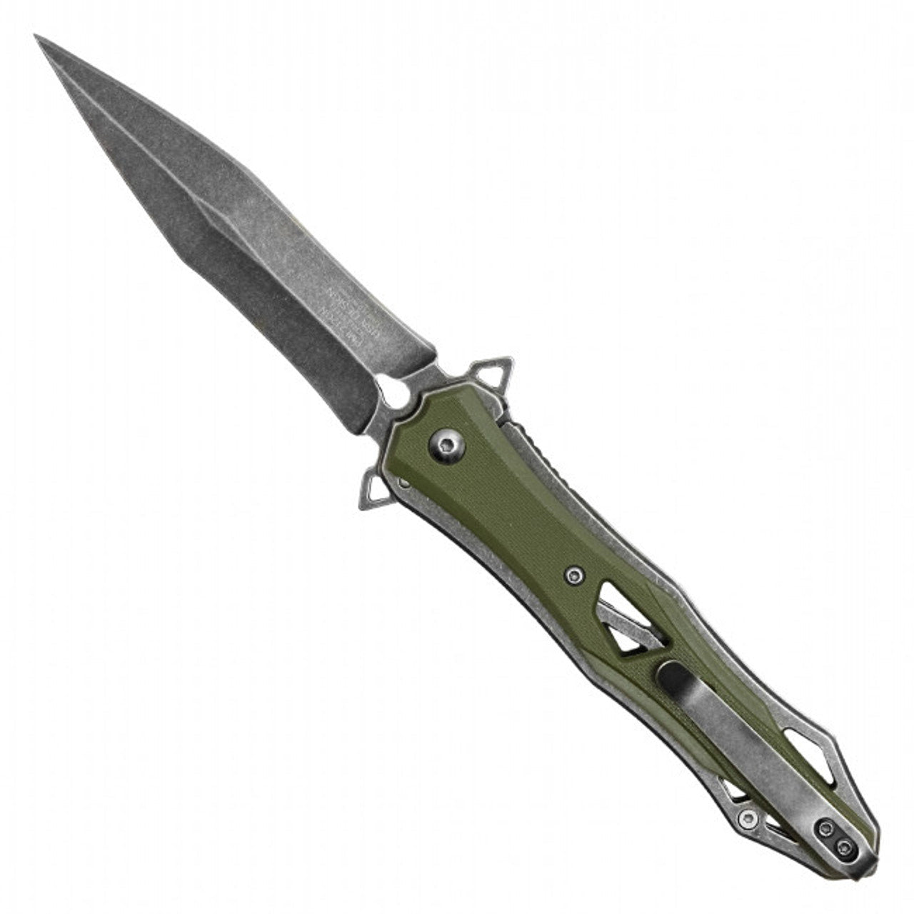 9" MilSpec Tactical Pocket Knife – Olive Green