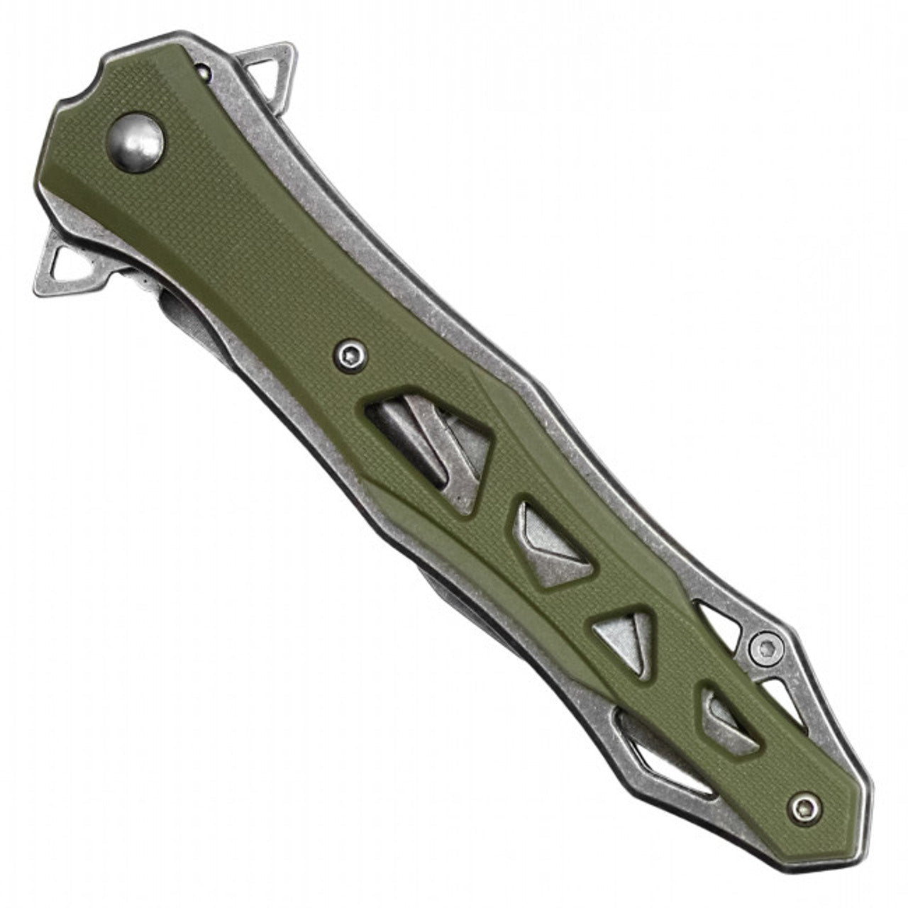 9" MilSpec Tactical Pocket Knife – Olive Green